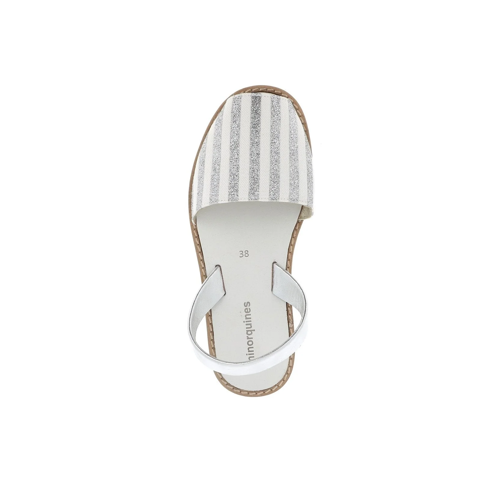 Sandales Avarca Rayures Argent Fiesta Blanca - Argent - Image 2