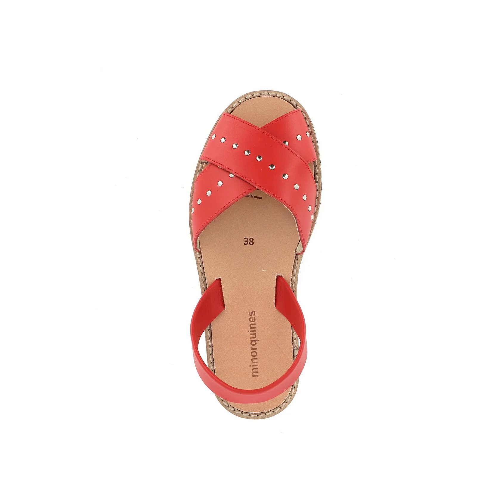 Sandales Avarca Rock Cuir Pomodoro - Rouge - Image 3