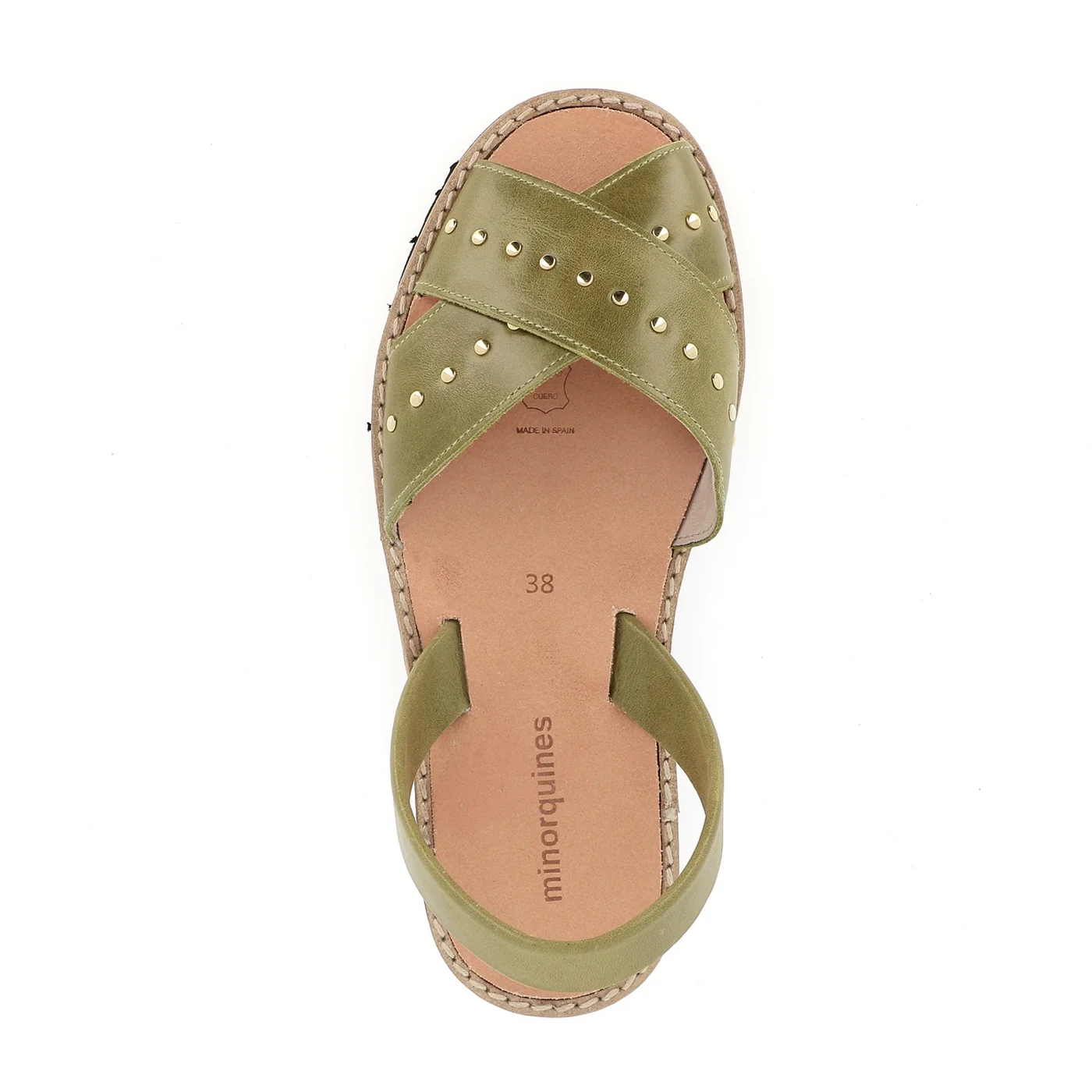 Sandales Avarca Rock Cuir Vintage Manzana - Vert - Image 4