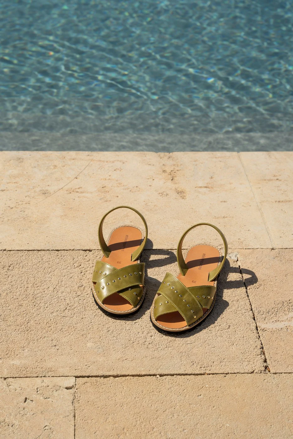 Sandales Avarca Rock Cuir Vintage Manzana - Vert - Image 5