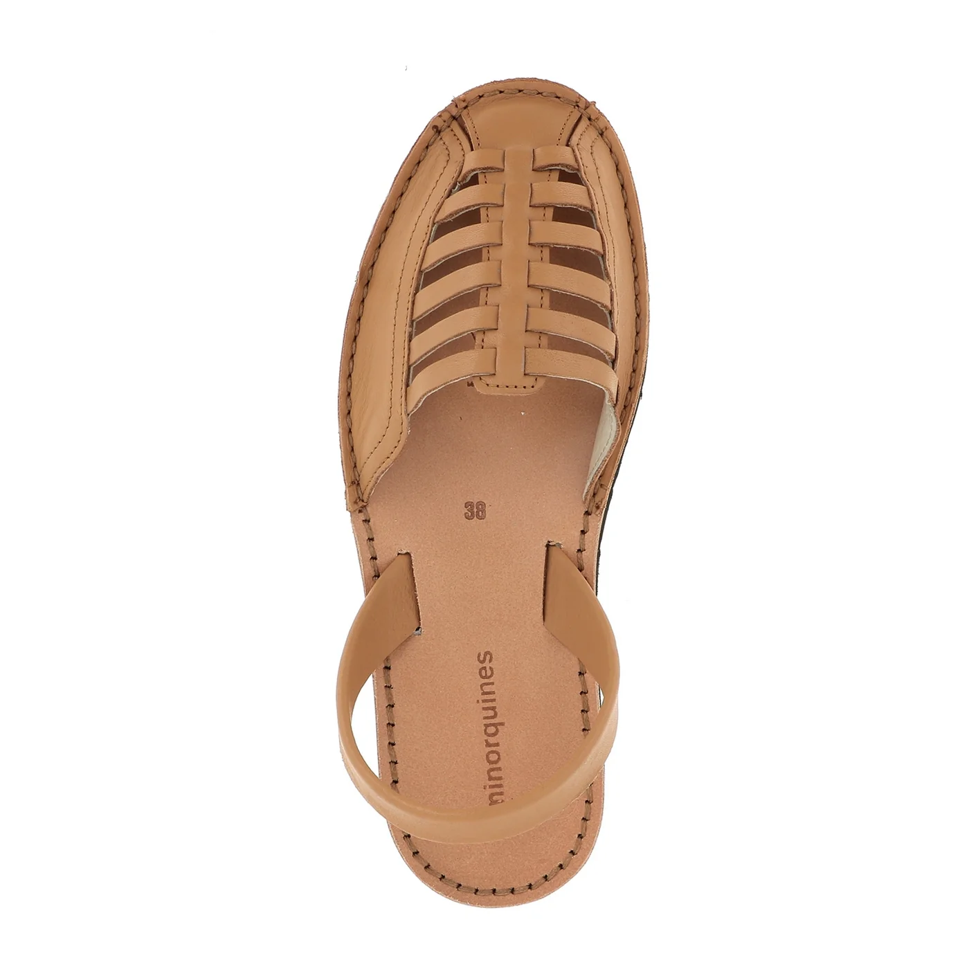 Sandales Avarca Santorin Cuir Camel - Marron - Image 2