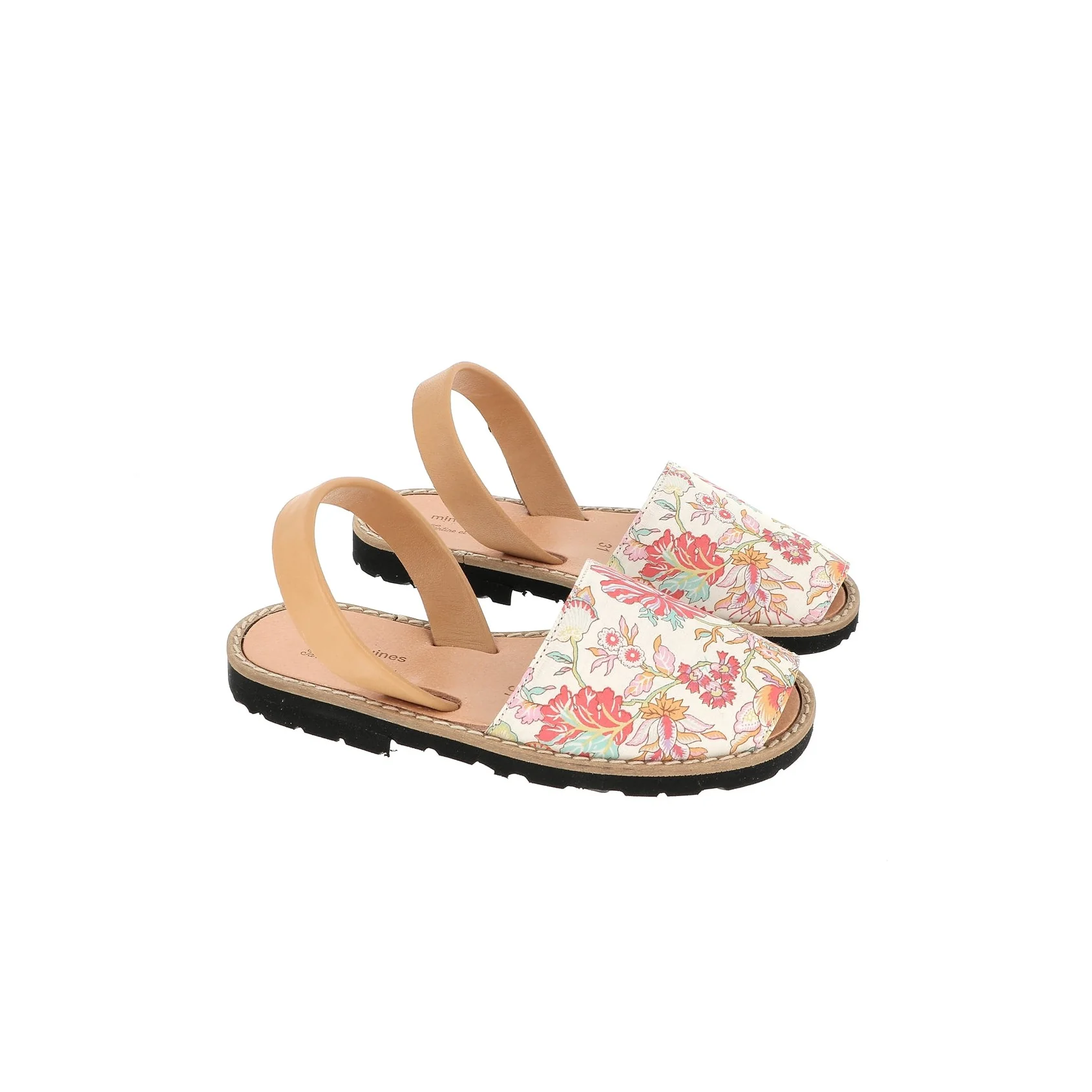 Sandales Avarca Tissu Liberty (Semelle Beige) - Rose - Image 2
