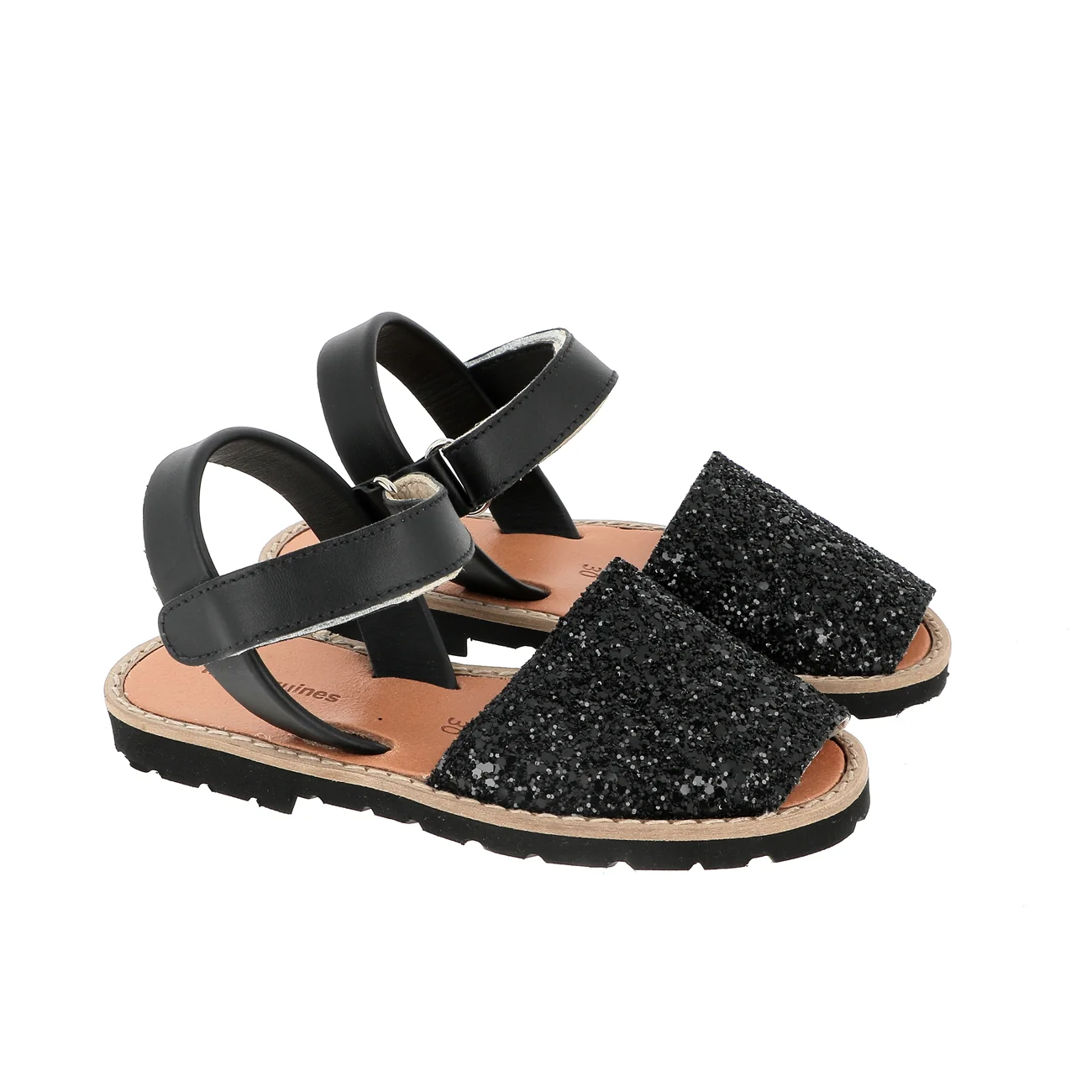 Sandales Avarca Velcro Paillettes - Noir - Image 2