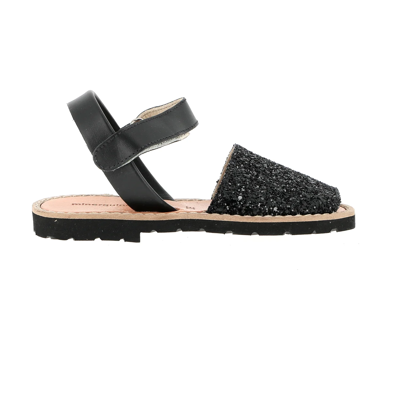 Sandales Avarca Velcro Paillettes - Noir - Image 3