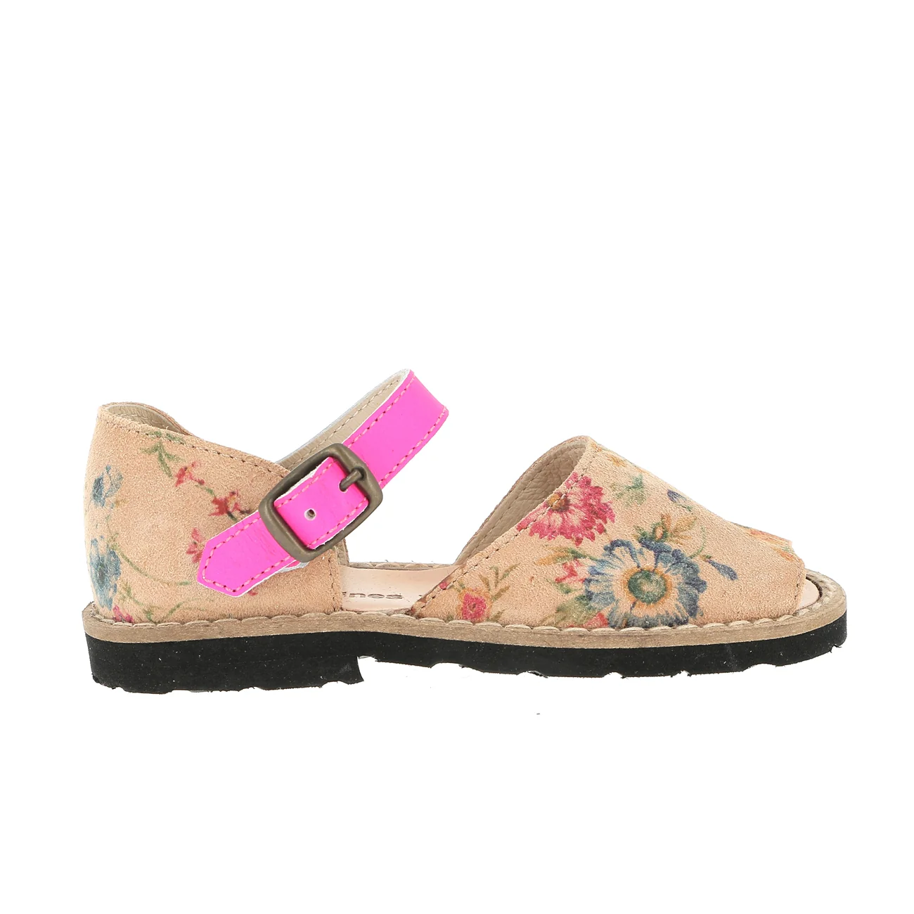 Sandales Frailera Boucle Cuir Fleuri Camel - Marron - Image 3