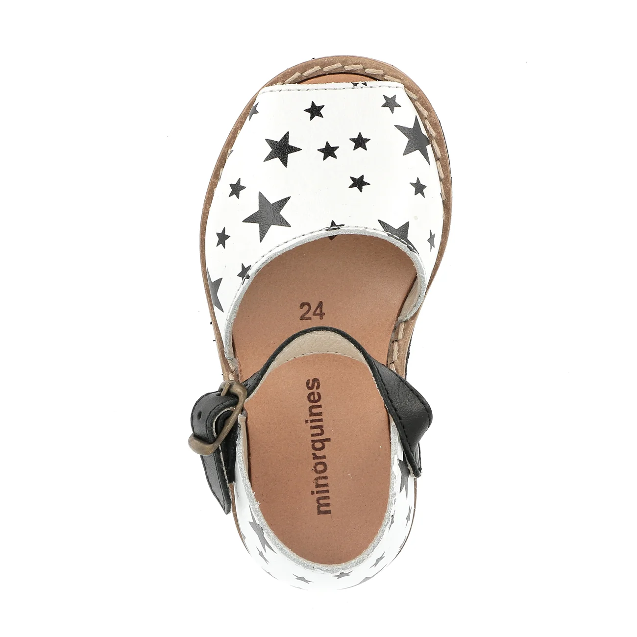 Sandales Frailera Boucle Cuir Etoiles - Blanc - Image 2