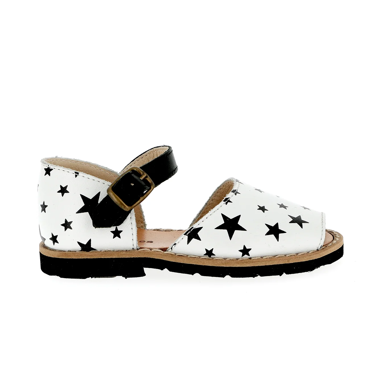 Sandales Frailera Boucle Cuir Etoiles - Blanc - Image 3