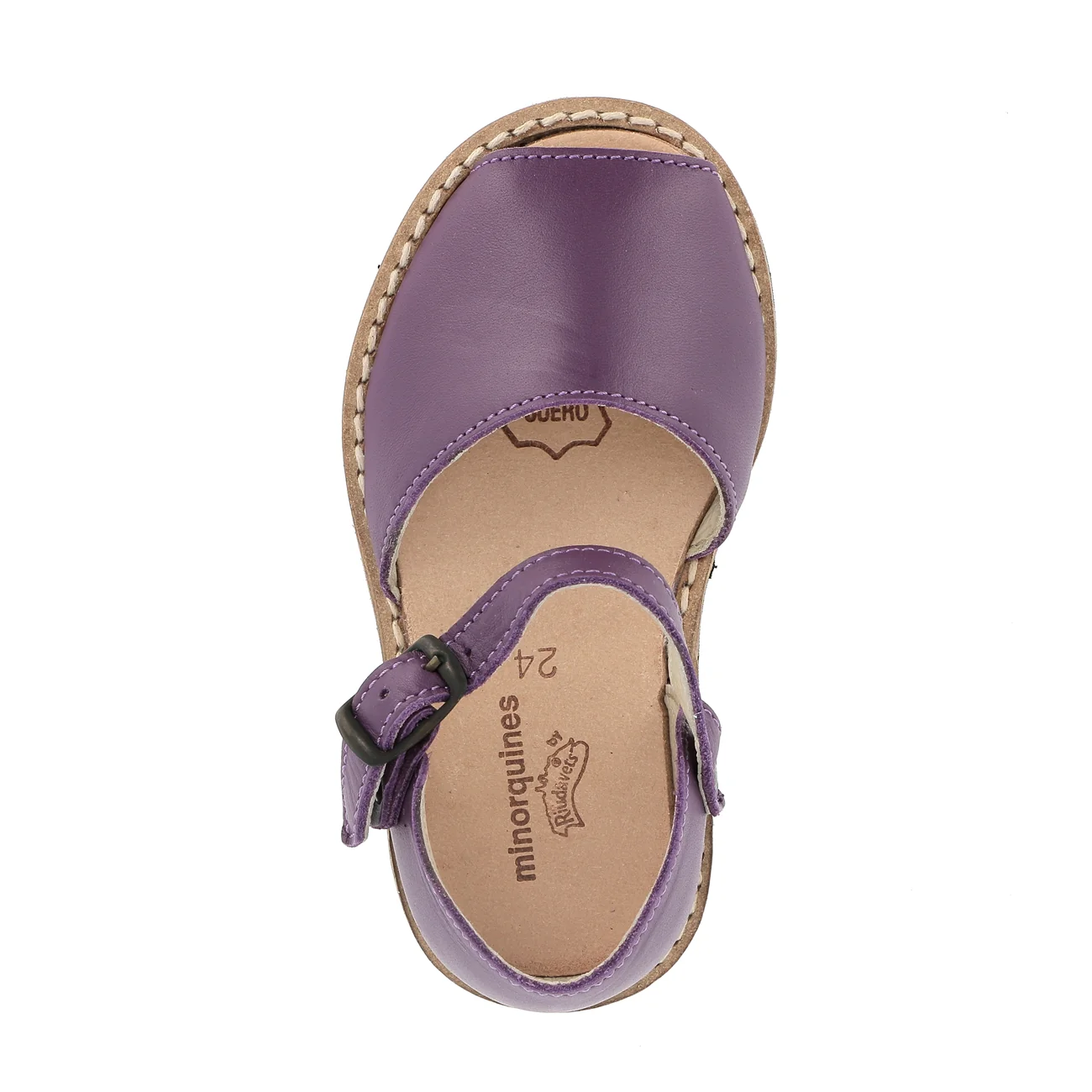 Sandales Frailera Boucle Cuir Violet - Violet - Image 3