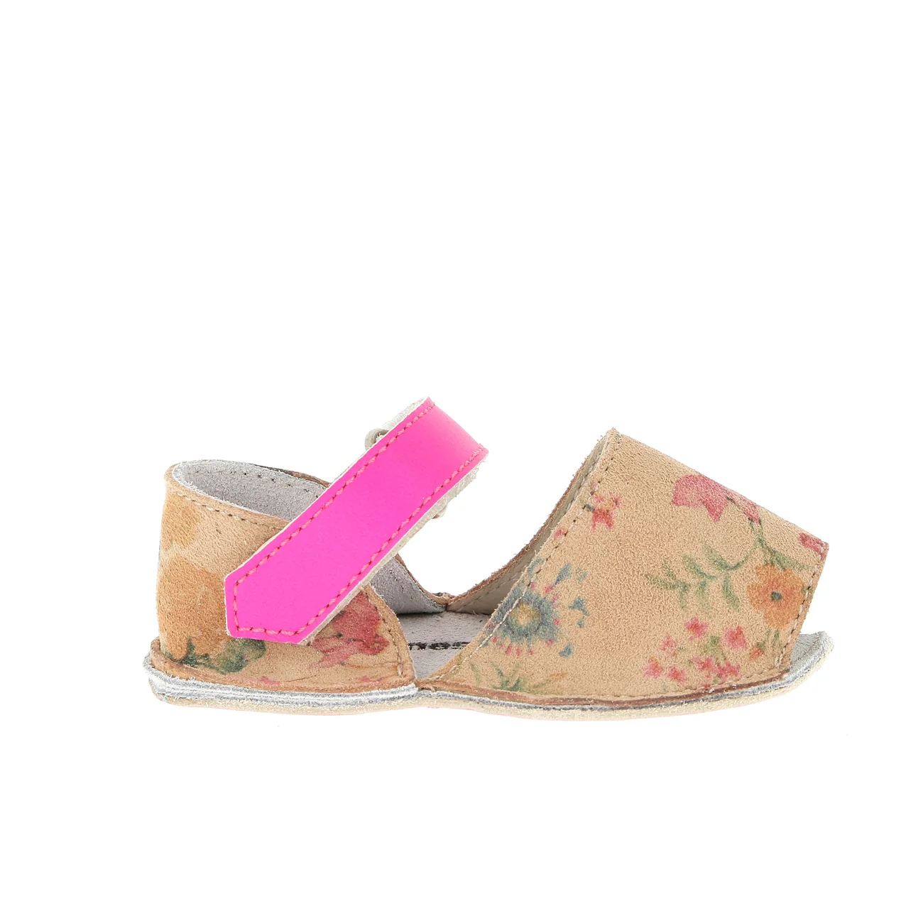 Sandales Frailera Baby Cuir Fleuri Camel - Marron - Image 3