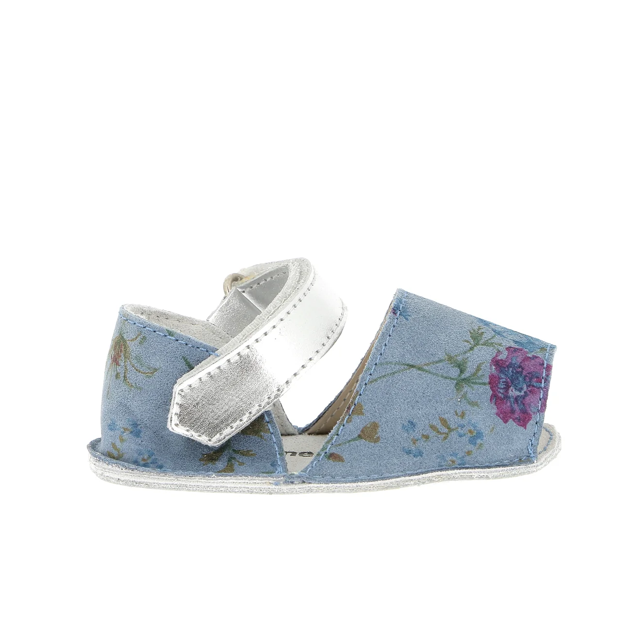 Sandales Frailera Baby Cuir Fleuri Bleu - Bleu - Image 3