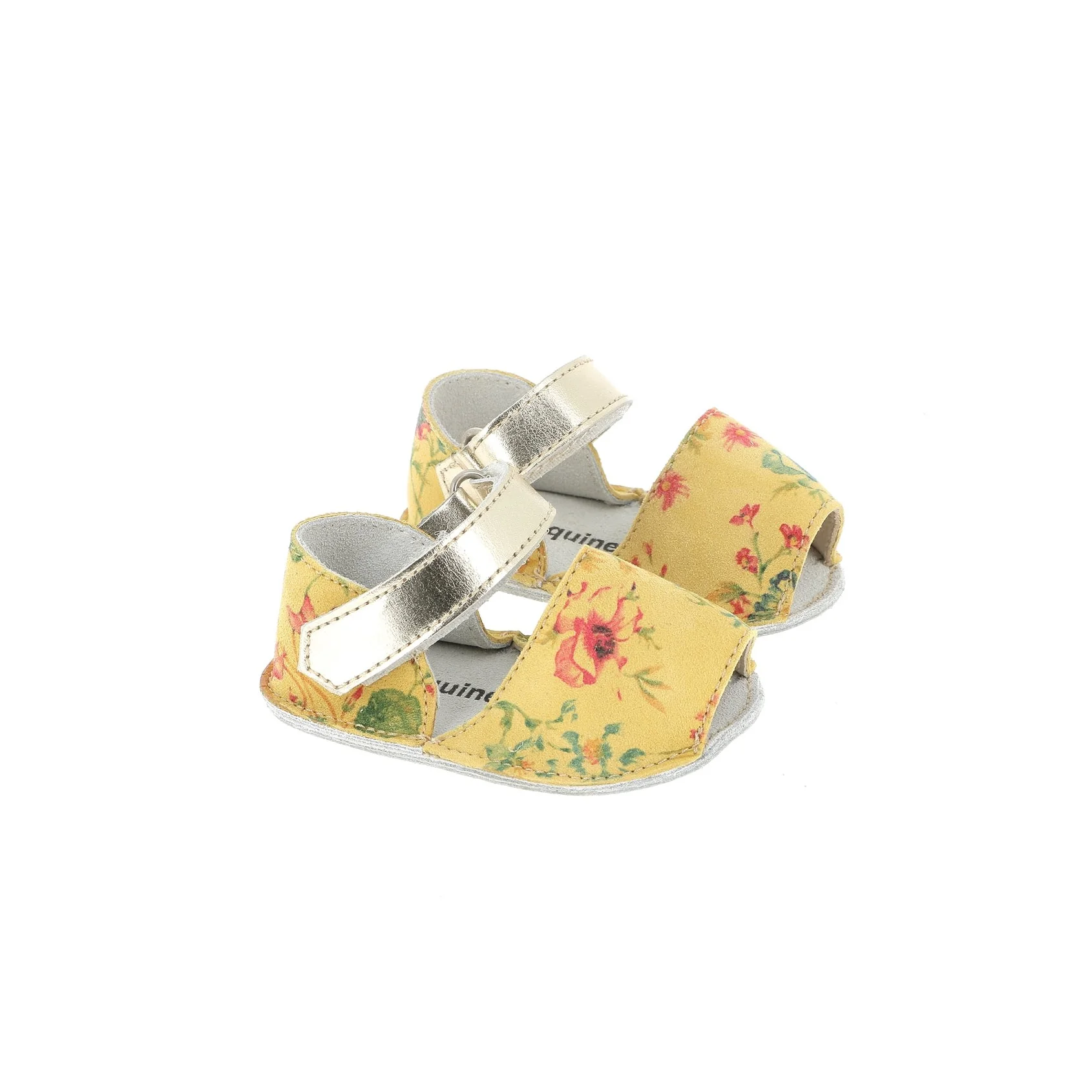 Sandales Frailera Baby Cuir Fleuri Jaune - Jaune - Image 2