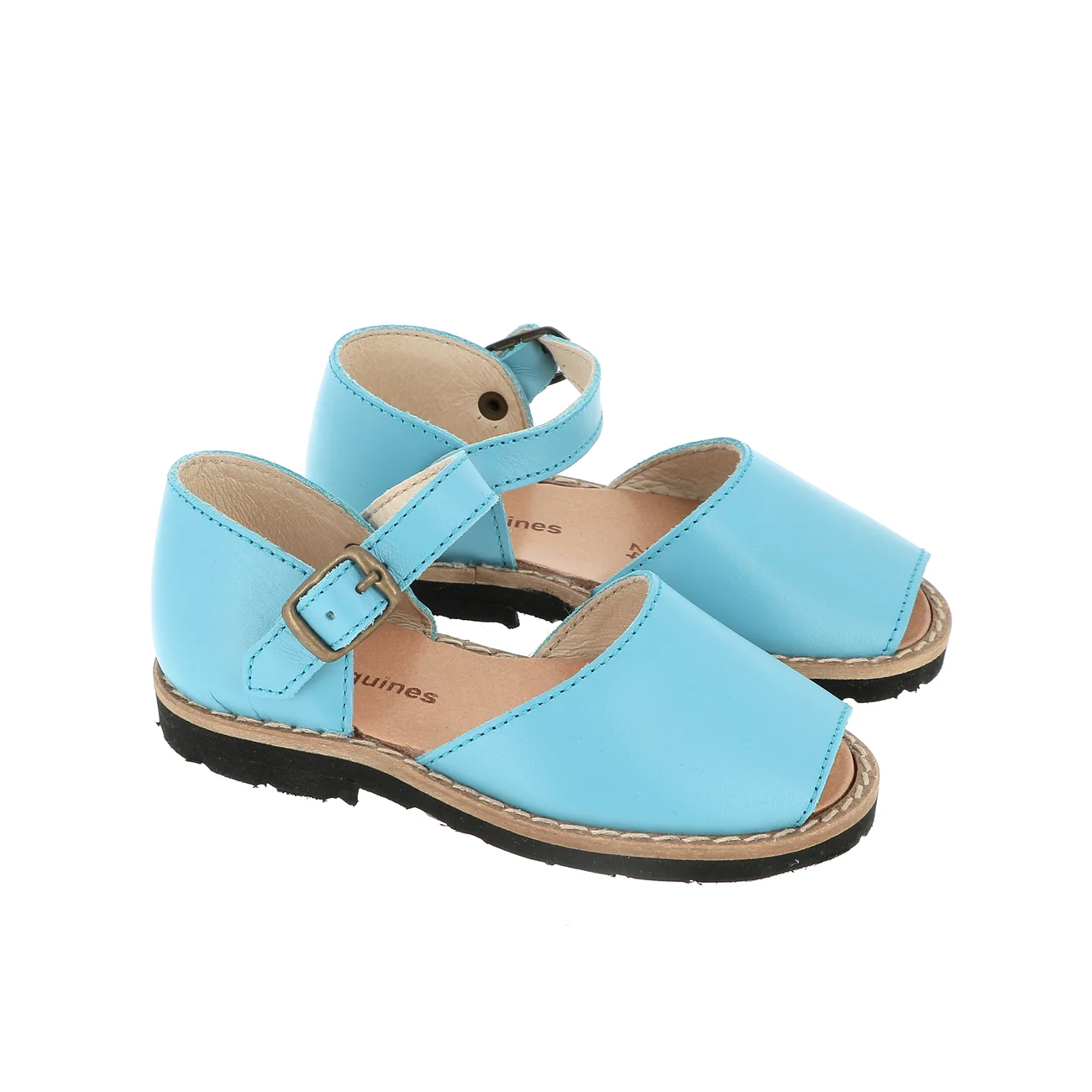 Sandales Frailera Boucle Cuir Aqua - Bleu - Image 3