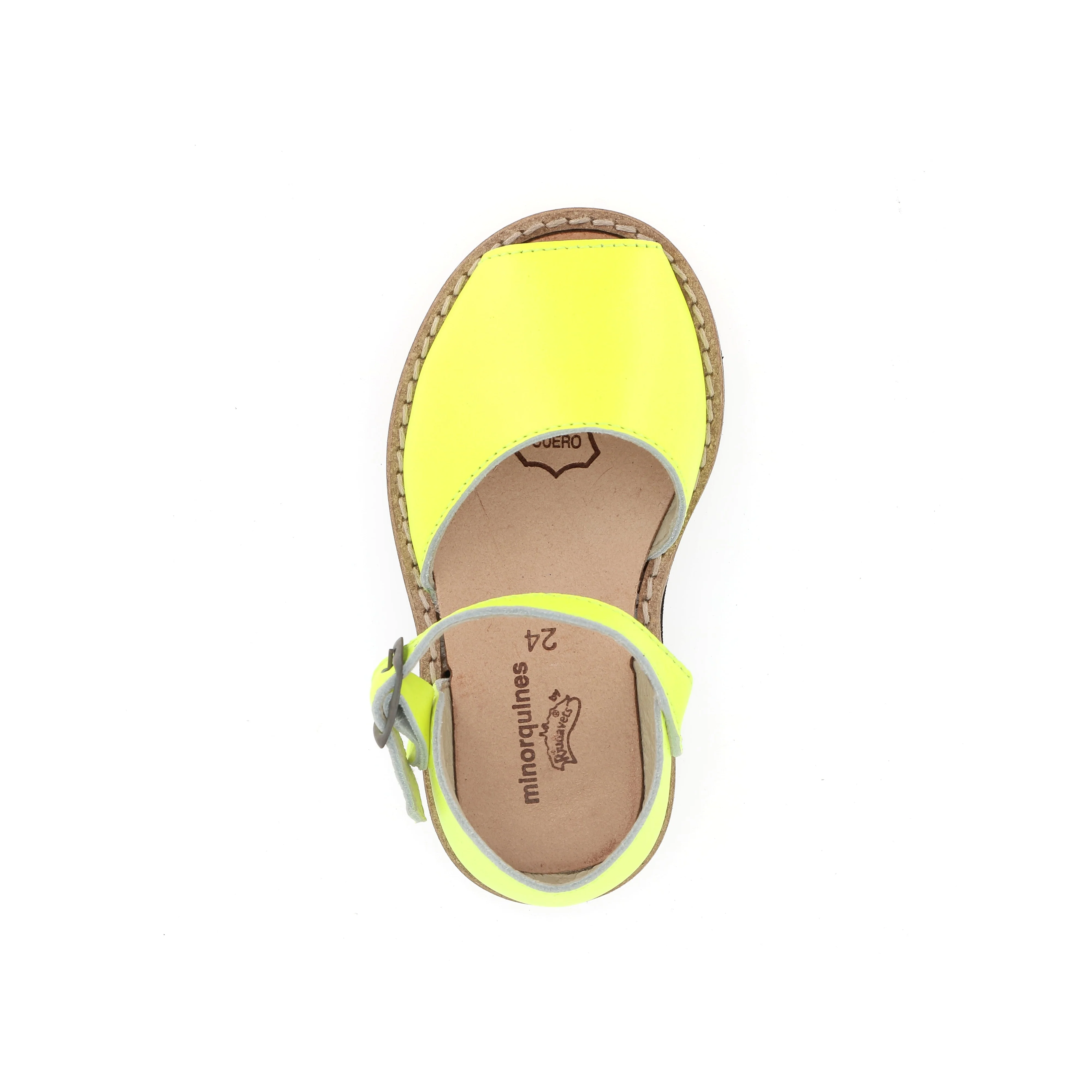 Sandales Frailera Boucle Cuir Fluo Amarillo - Jaune - Image 3
