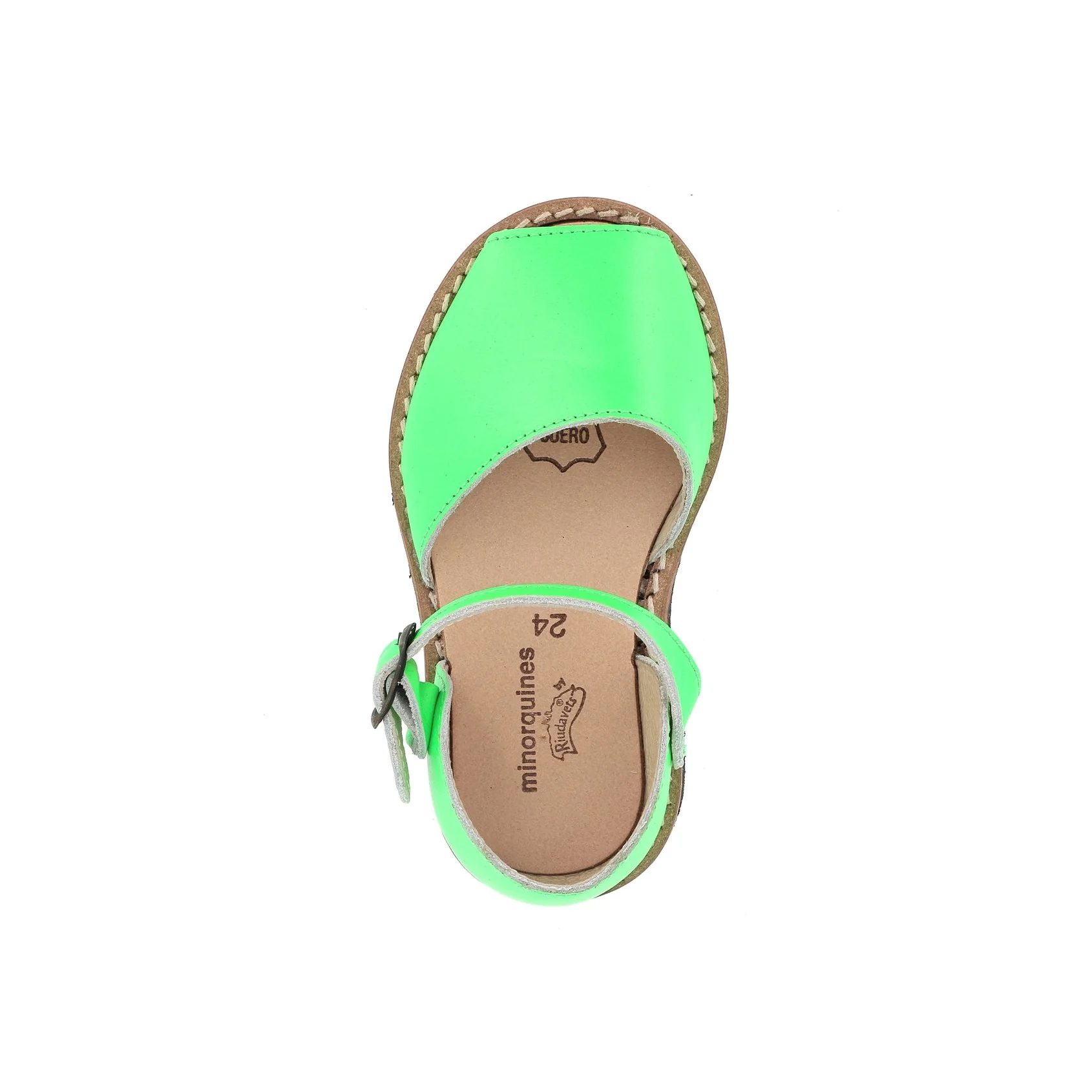 Sandales Frailera Boucle Cuir Fluo Verde - Vert - Image 3