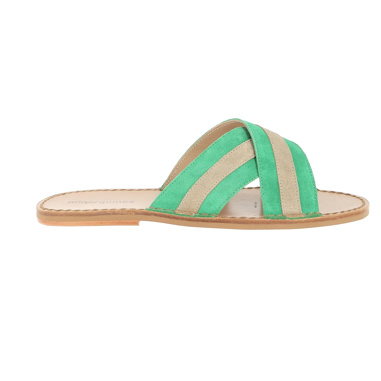 Sandales Avarca Neo Mule Cap Velours Emeraude - Vert - Image 3