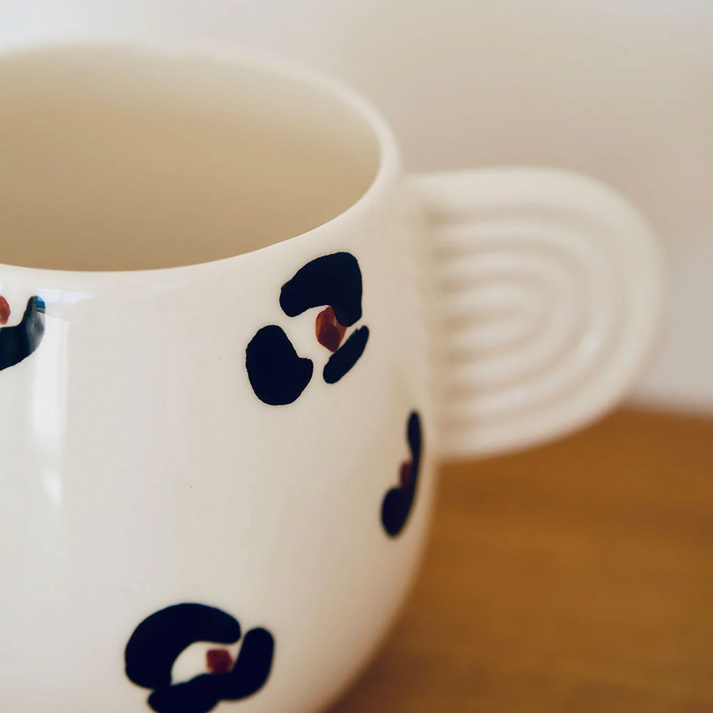 Lot de 2 Mugs En Céramique Ambre - Léopard - Image 3