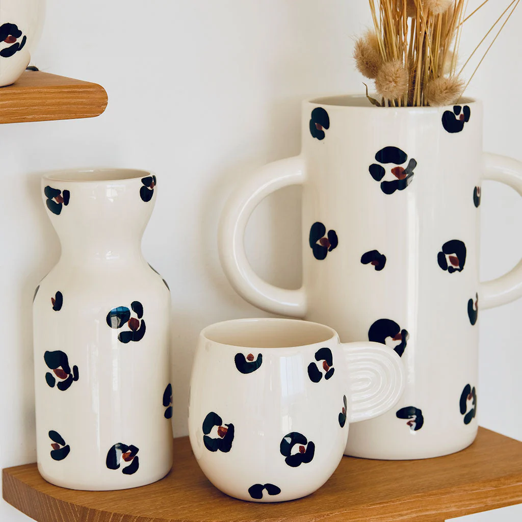 Lot de 2 Mugs En Céramique Ambre - Léopard - Image 4
