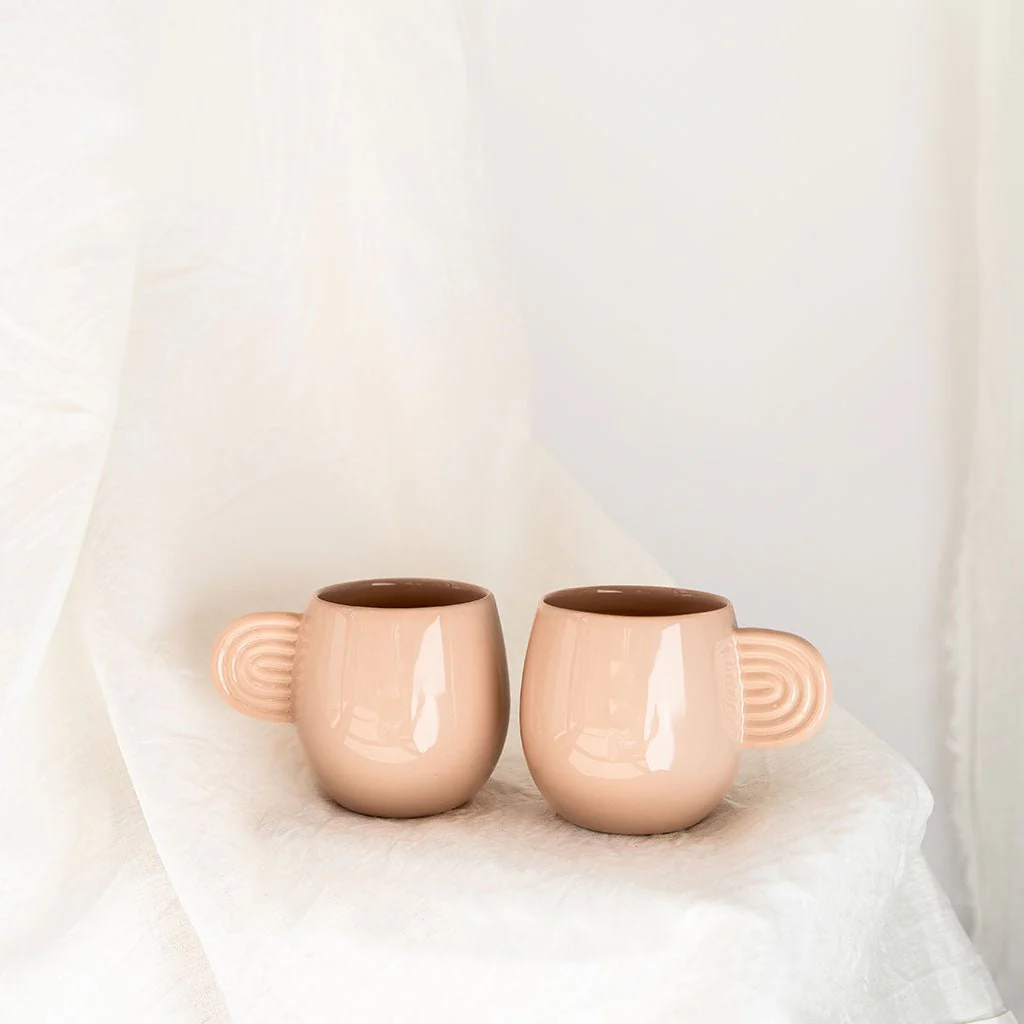 Lot de 2 Mugs En Céramique Ambre - Poudré - Image 5