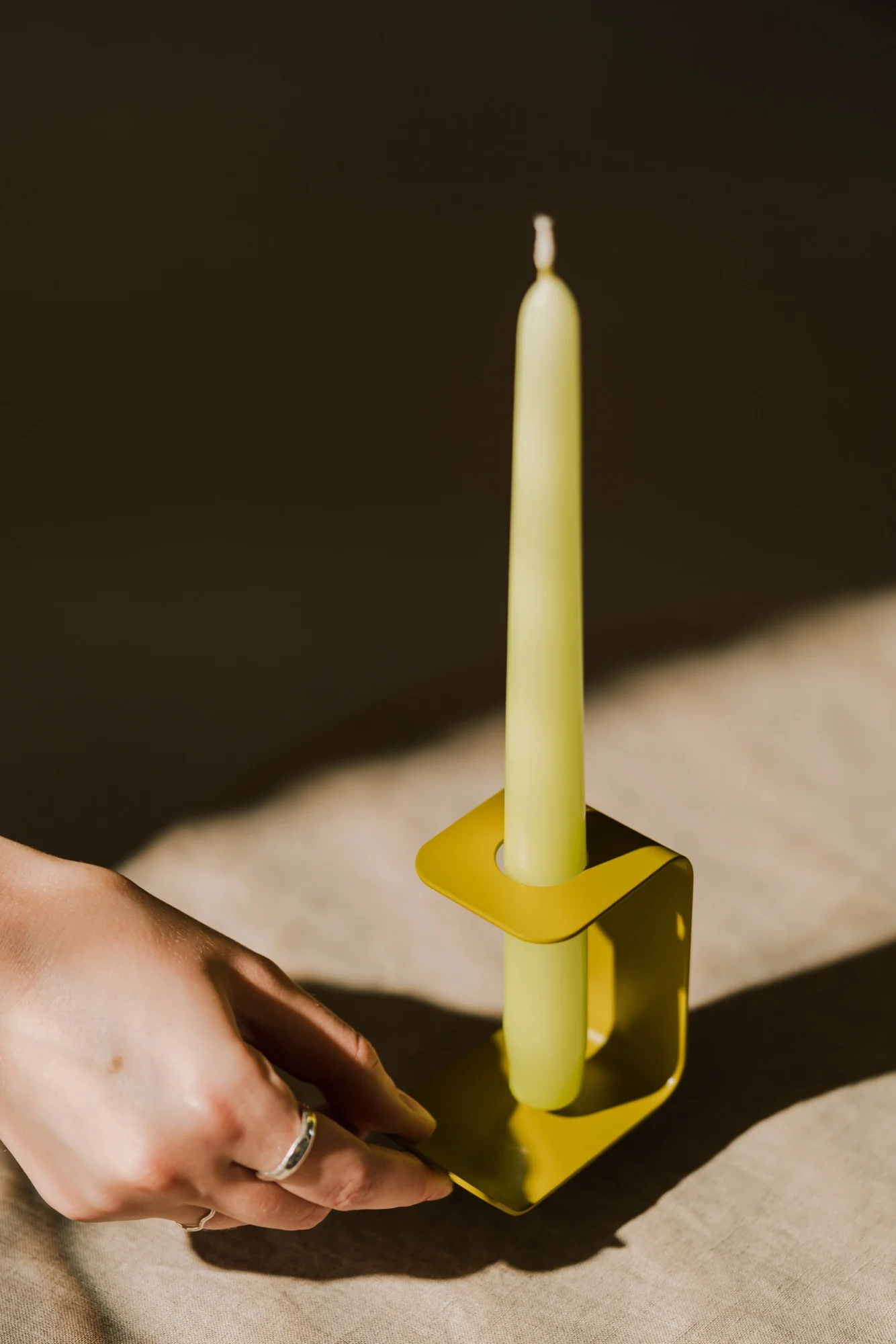 Bougeoir Flec - Grand - Gold Green - Image 7