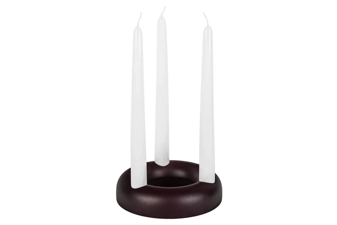 Bougeoir Lums - Grand - Wine Berry - Image 3