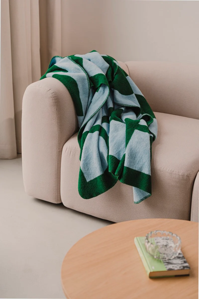 Plaid Gili - Forest Green/Baby Blue - Image 2