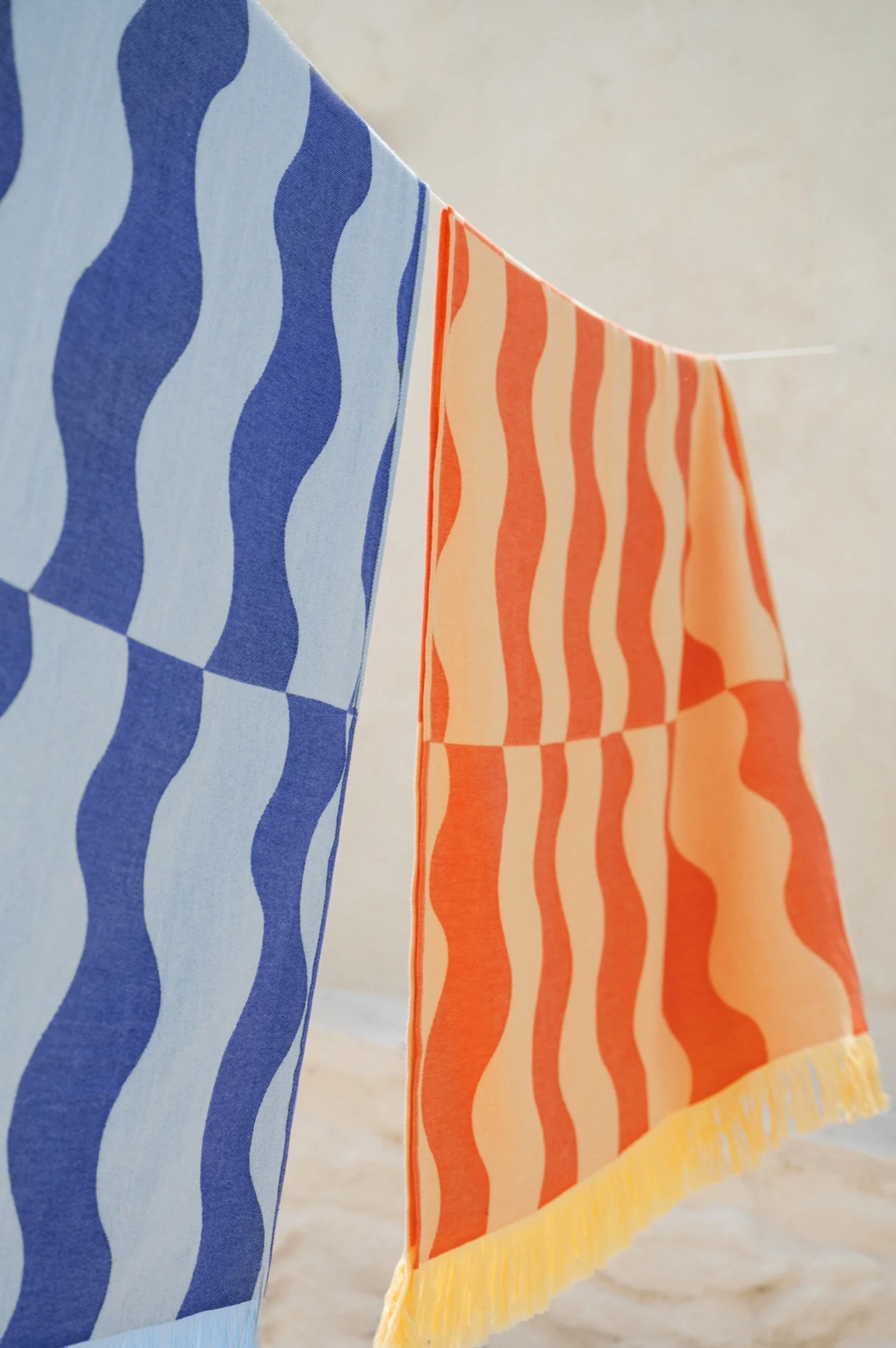 Serviette De Plage Nugo - Pumpkin Orange & Yellow Mellow - Image 4