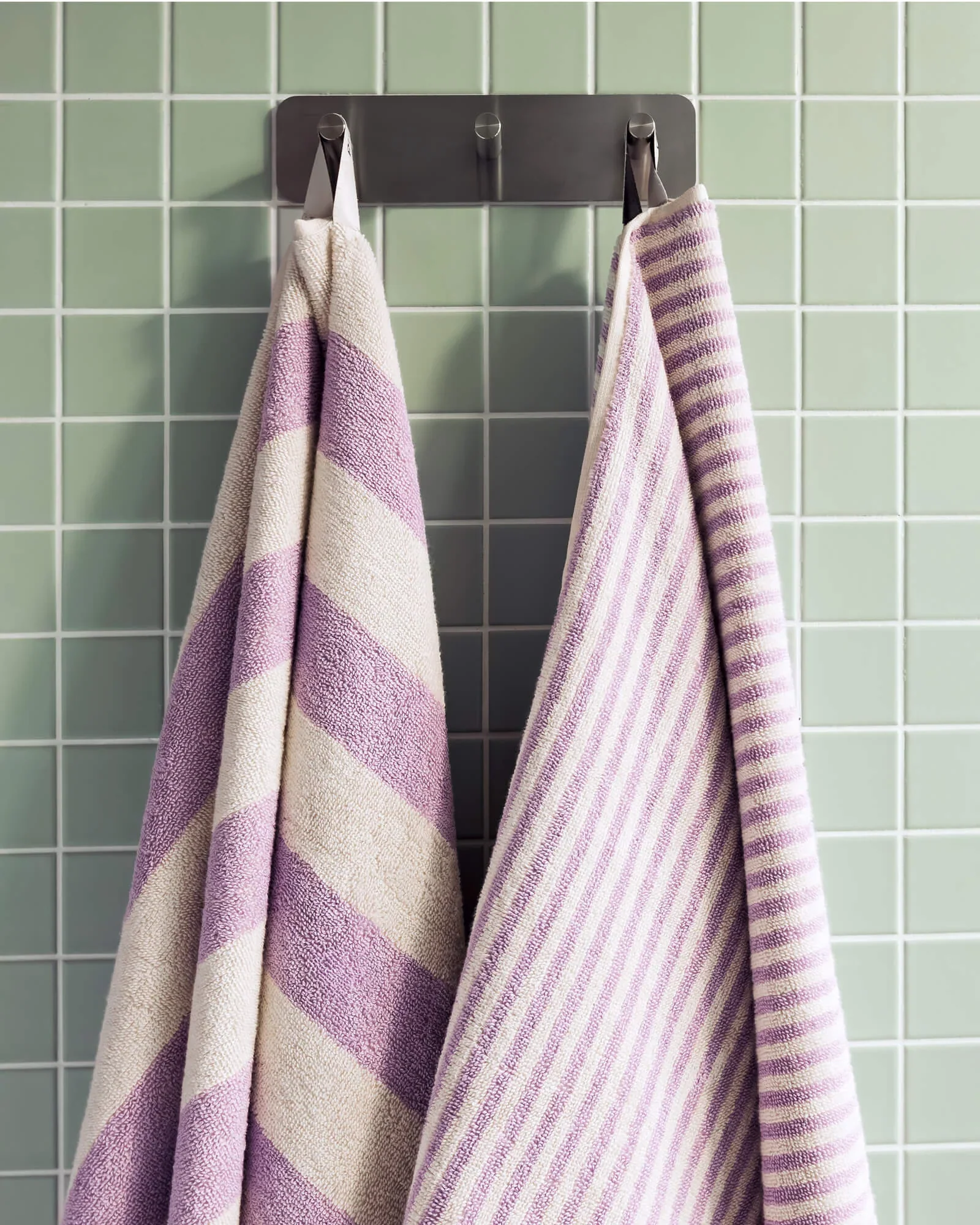 Serviette De Bain Gobo - Pastel Lilac / Rayures Larges - Image 5
