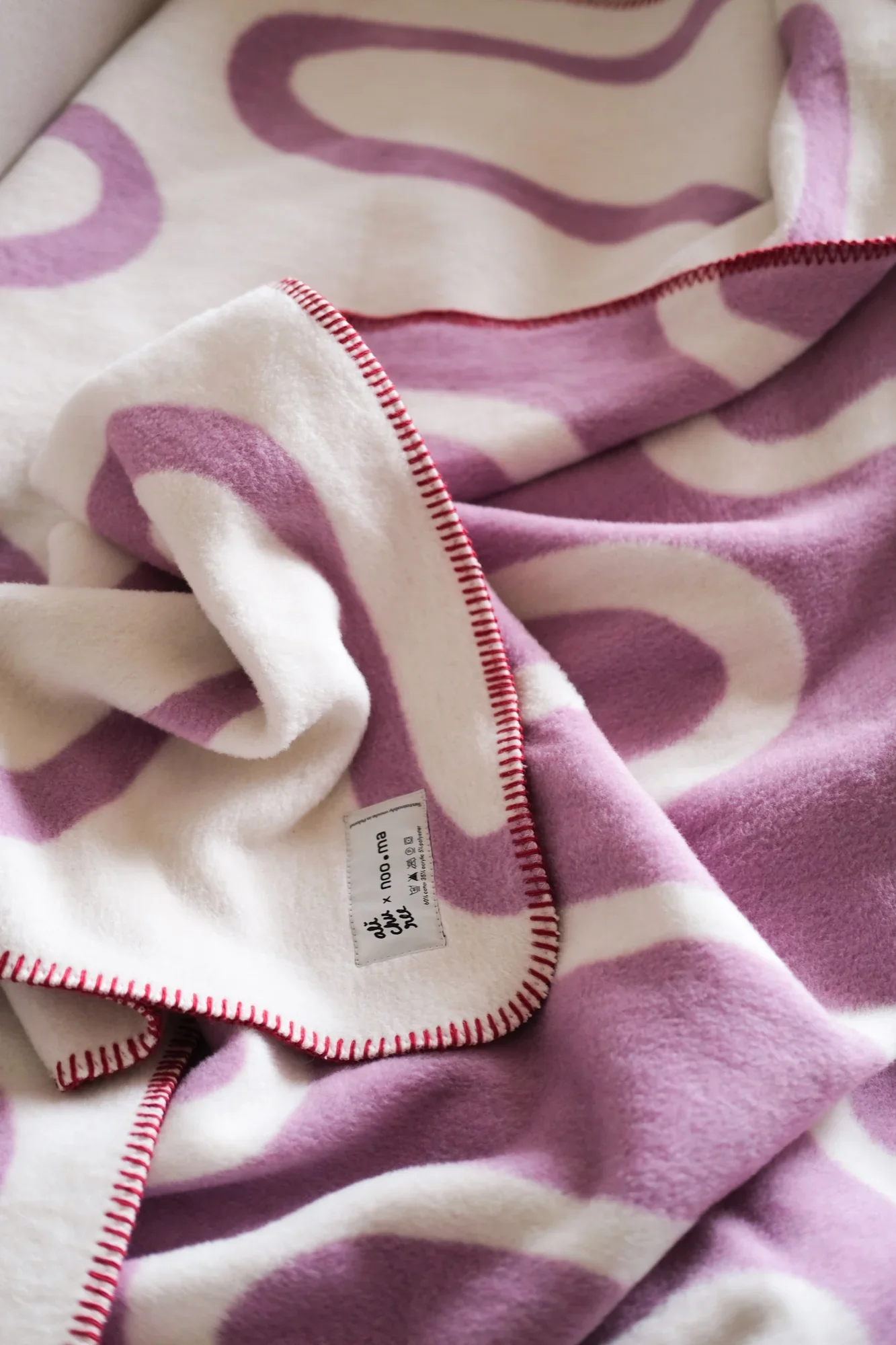 Plaid Swirl - Lilac Fluff & Cream Beige - Image 2