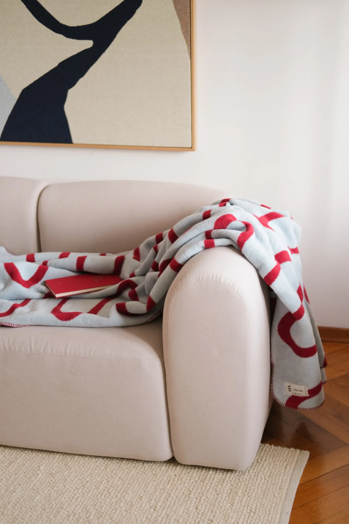 Plaid Swirl - Cherry Juice & Baby Blue - Image 3