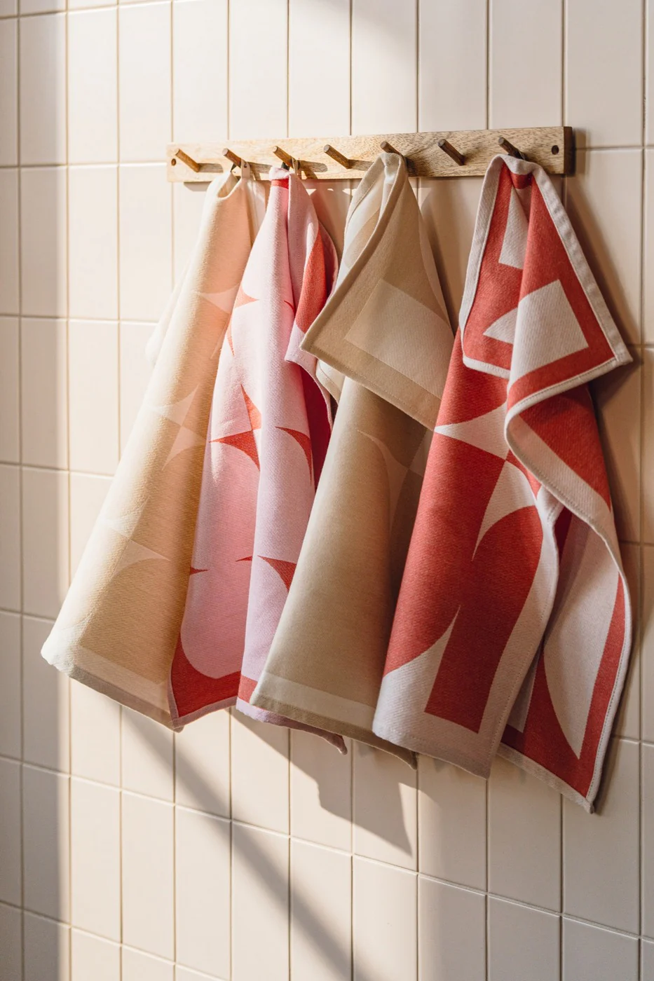 Lot De 2 Torchons Abi - Terracotta & Blossom Pink - Image 2