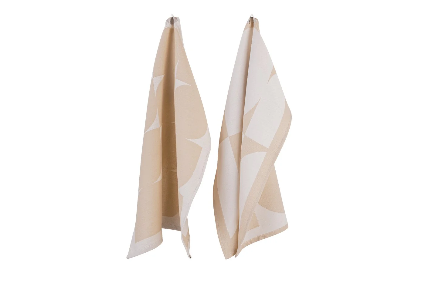 Lot De 2 Torchons Abi - Sand Beige & Cream - Image 3