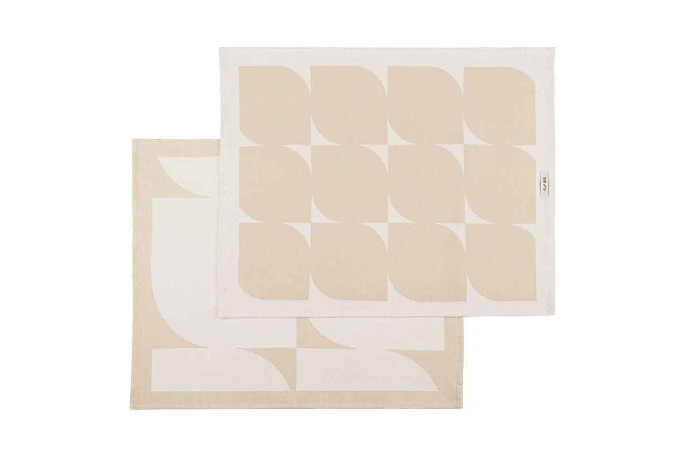 Lot De 2 Torchons Abi - Sand Beige & Cream - Image 4