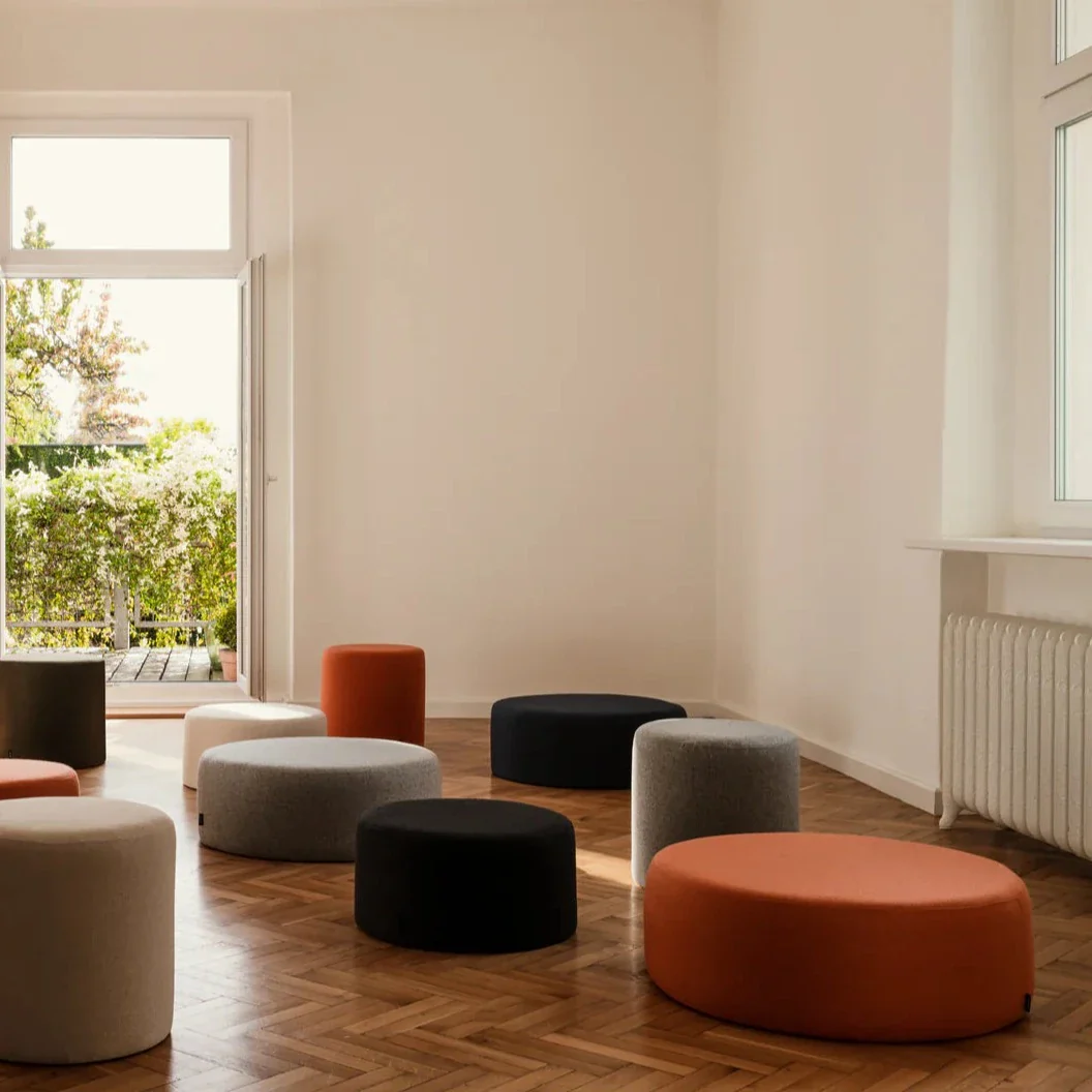 Pouf Folk - Grand - Universal Grey Wool - Image 3
