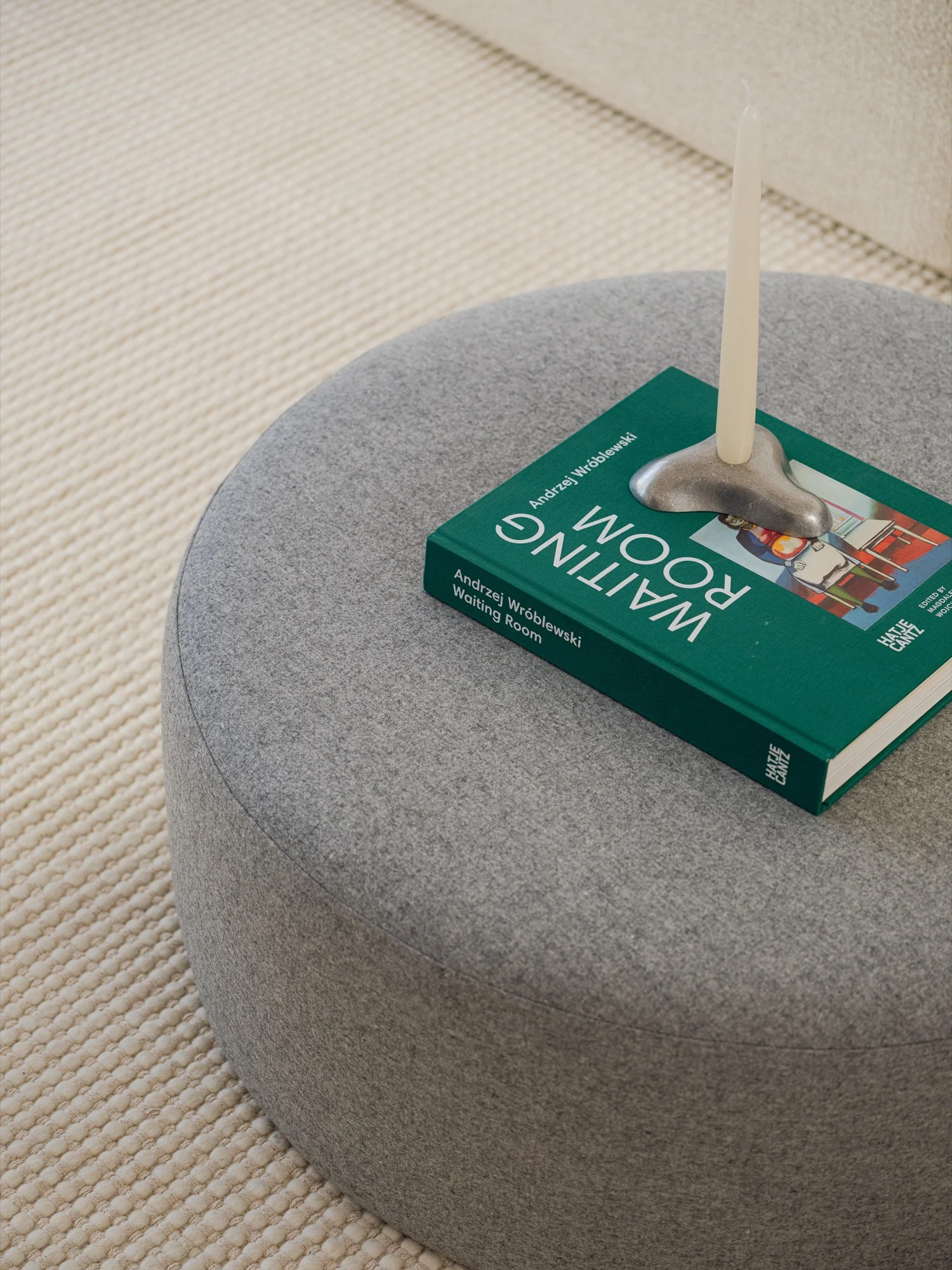Pouf Folk - Large - Universal Grey Wool - Image 2