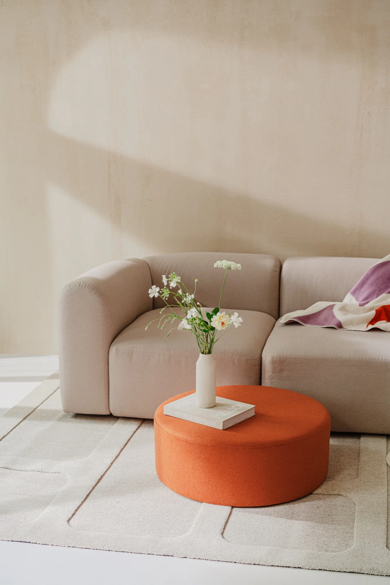 Pouf Folk - Large - Terracotta Wool - Image 3