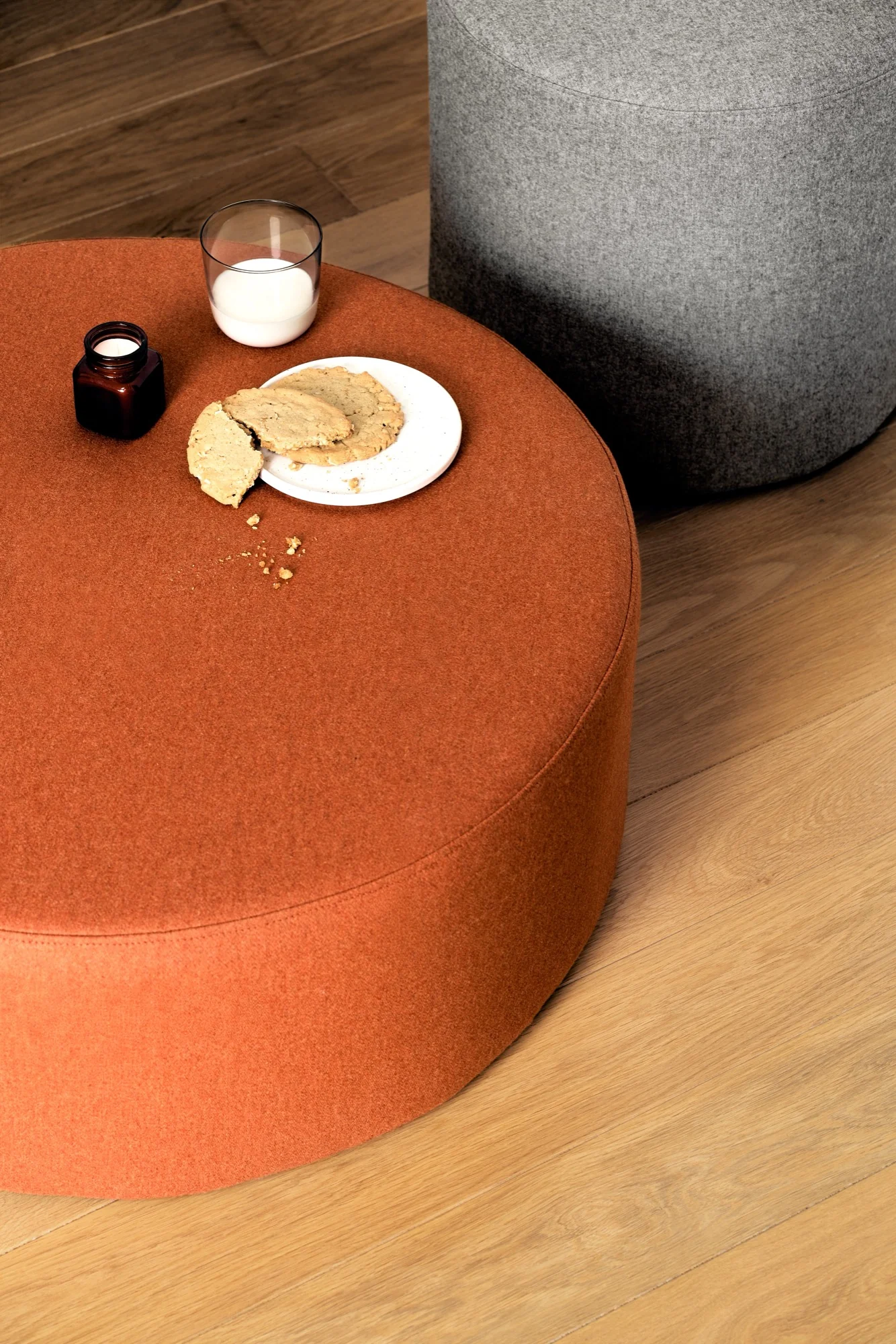 Pouf Folk - Large - Terracotta Wool - Image 4