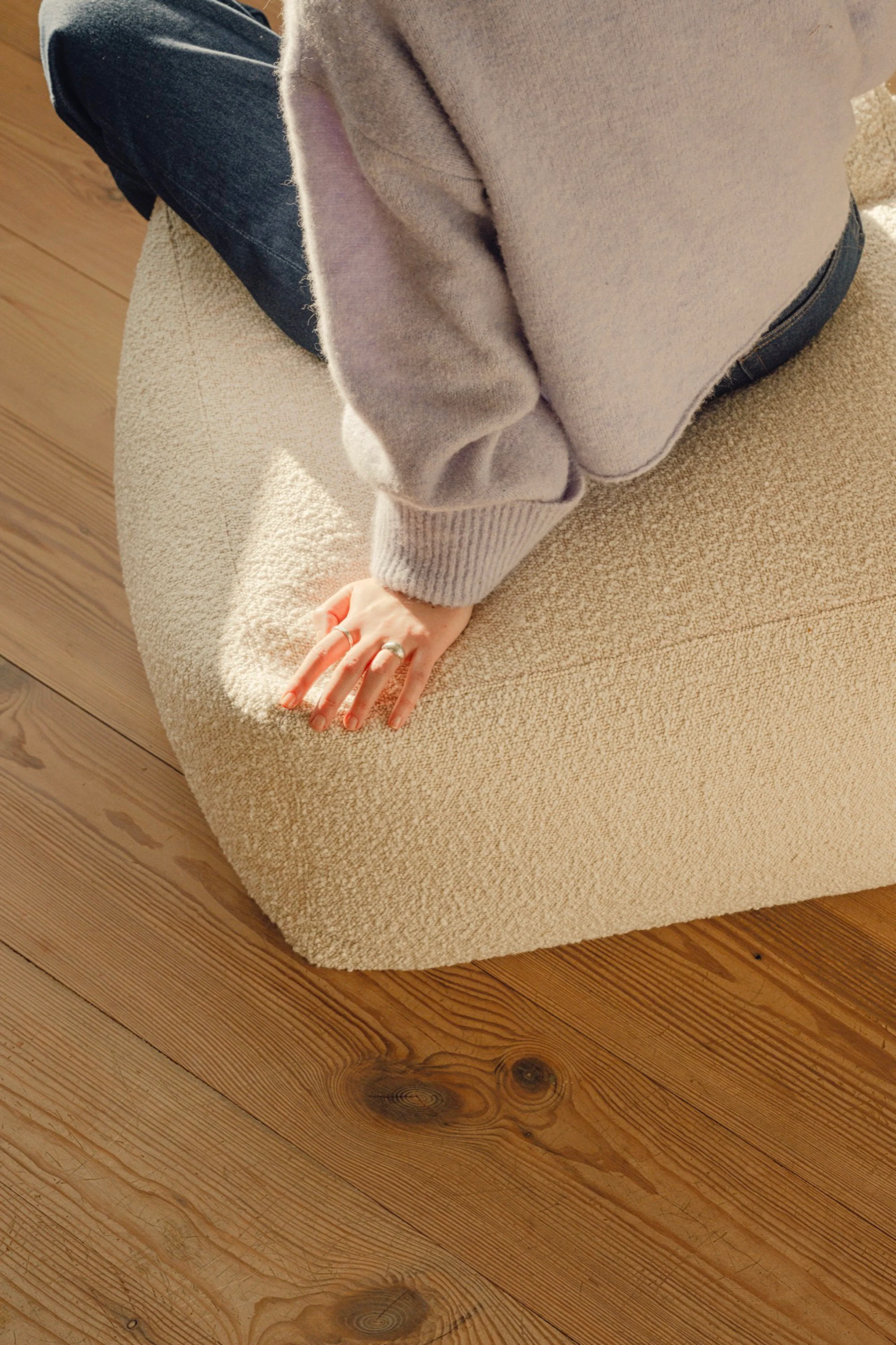 Pouf Keno - Cloud Beige Boucle - Image 2