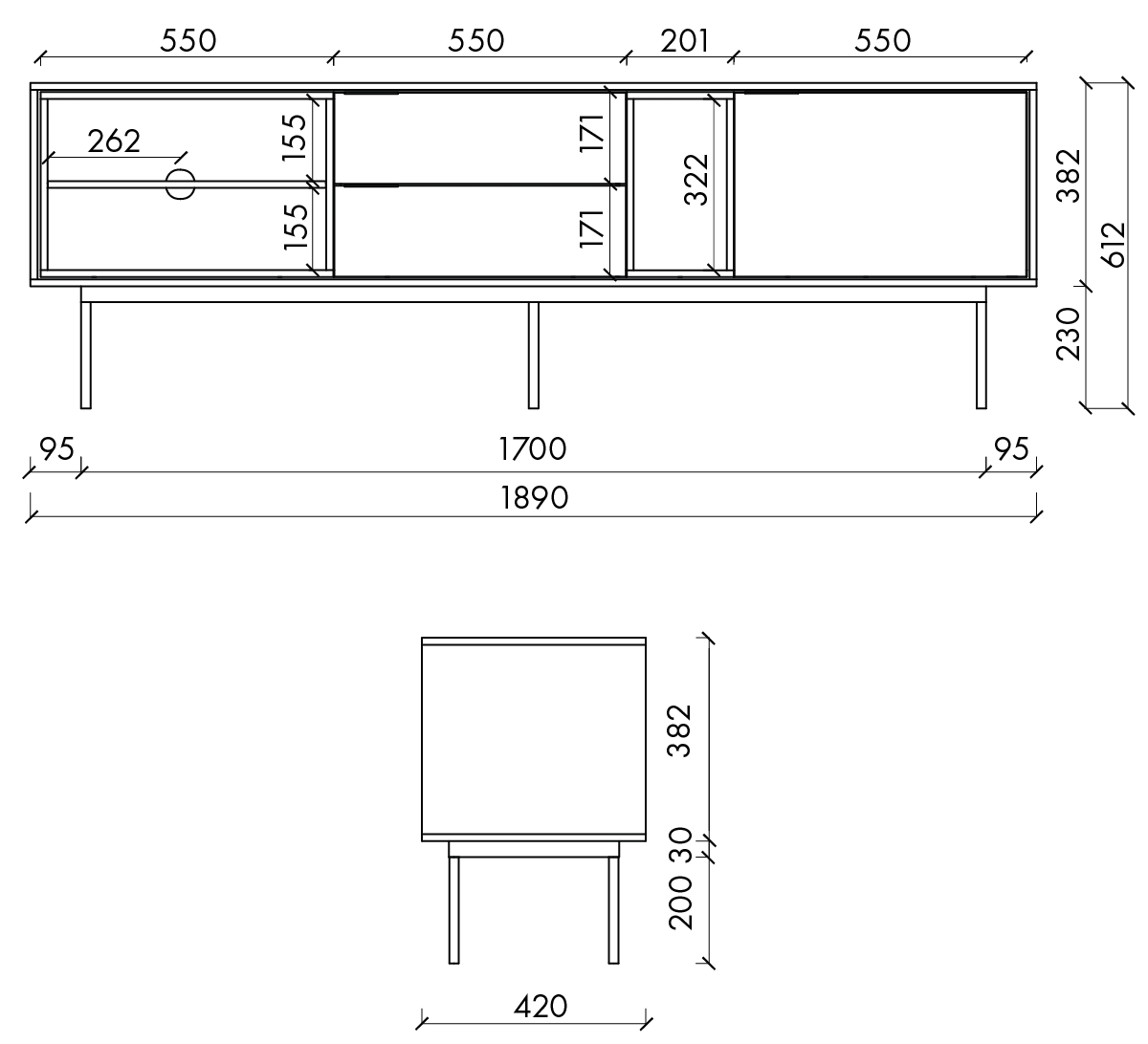 Meuble Tv Mod - Almond Grey Body - Image 16