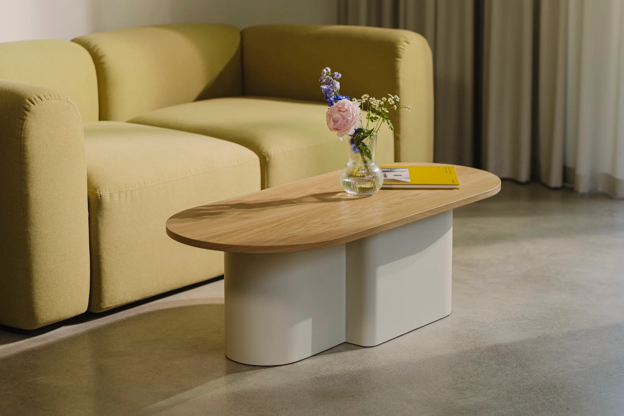 Table Basse Looi - Piazza Beige & Oak Top - Image 4