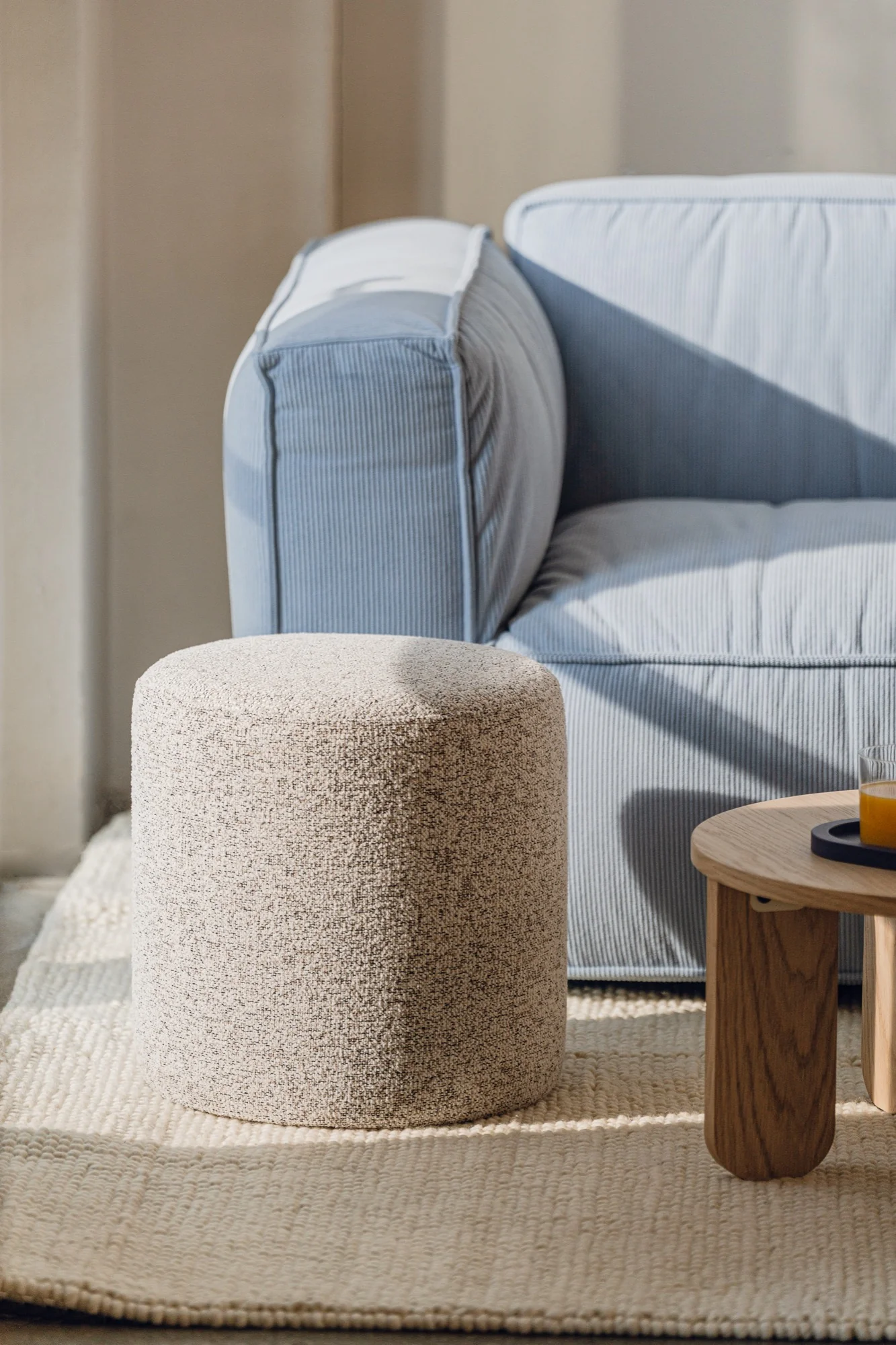 Pouf Folk - Grand - Clay Grey Melange - Image 2