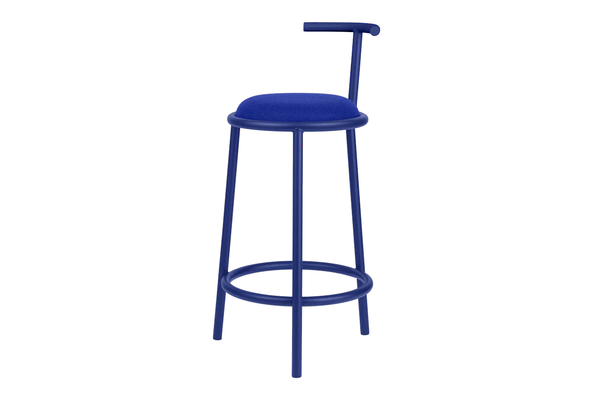 Tabouret Hogo - Avec Dossier - Blueberry Pie - Image 3