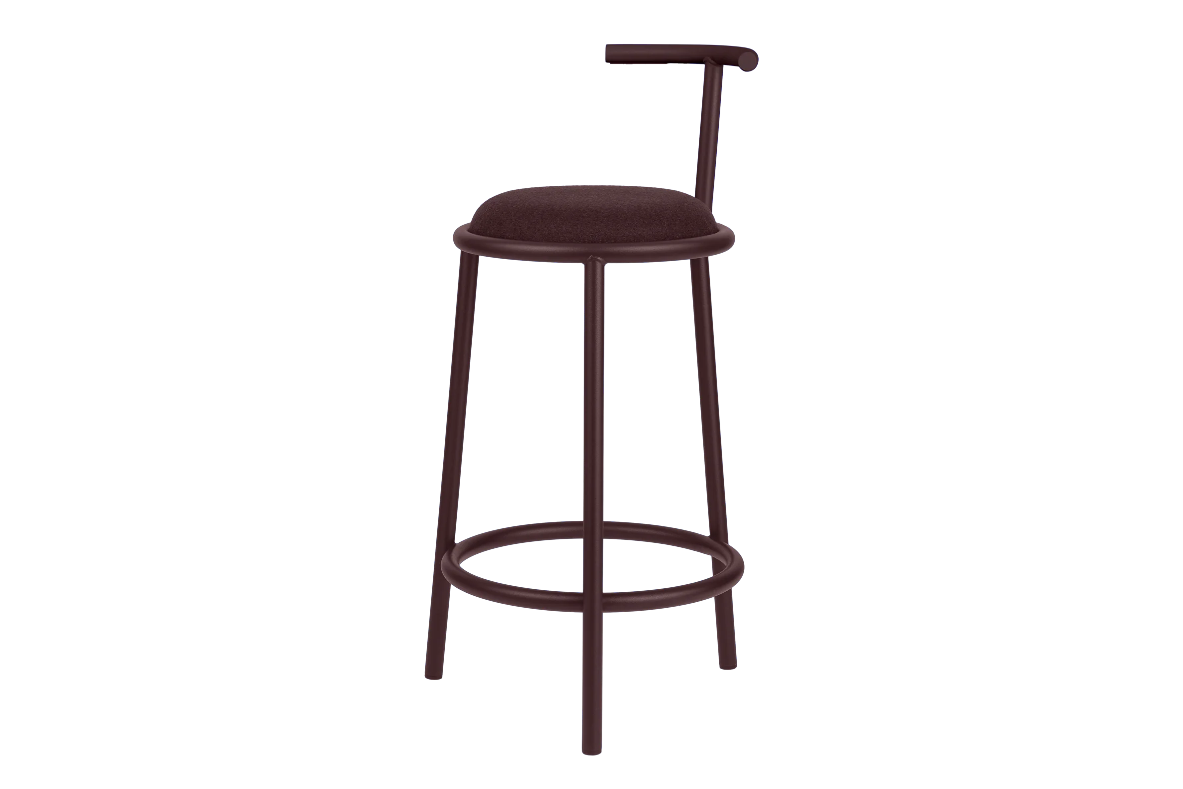 Tabouret De Bar - Avec Dossier Hogo - Vin De Myrtille - Image 2