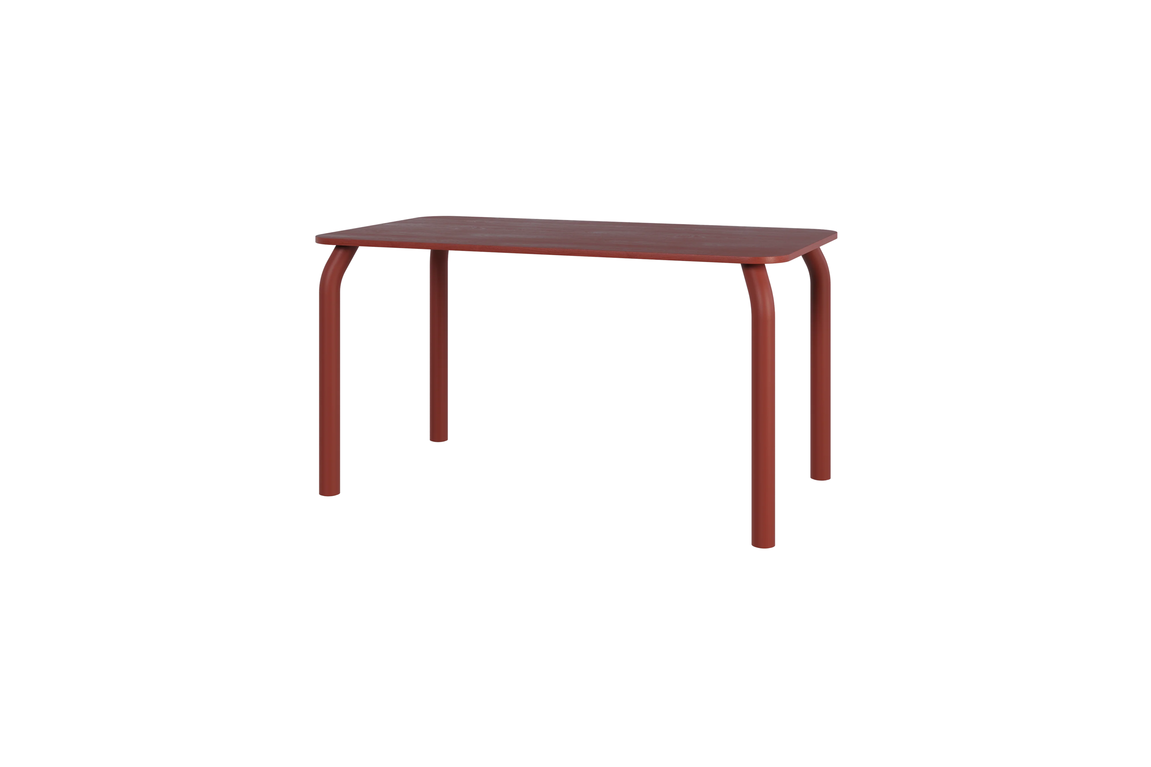 Table Meko - Grand - Auburn Red Top & Legs - Image 3