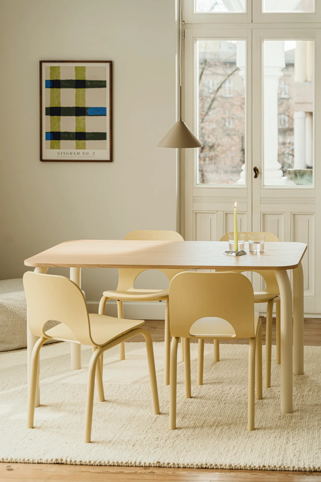 Table Meko - Grand - Oak Top/Piazza Beige Legs - Image 4