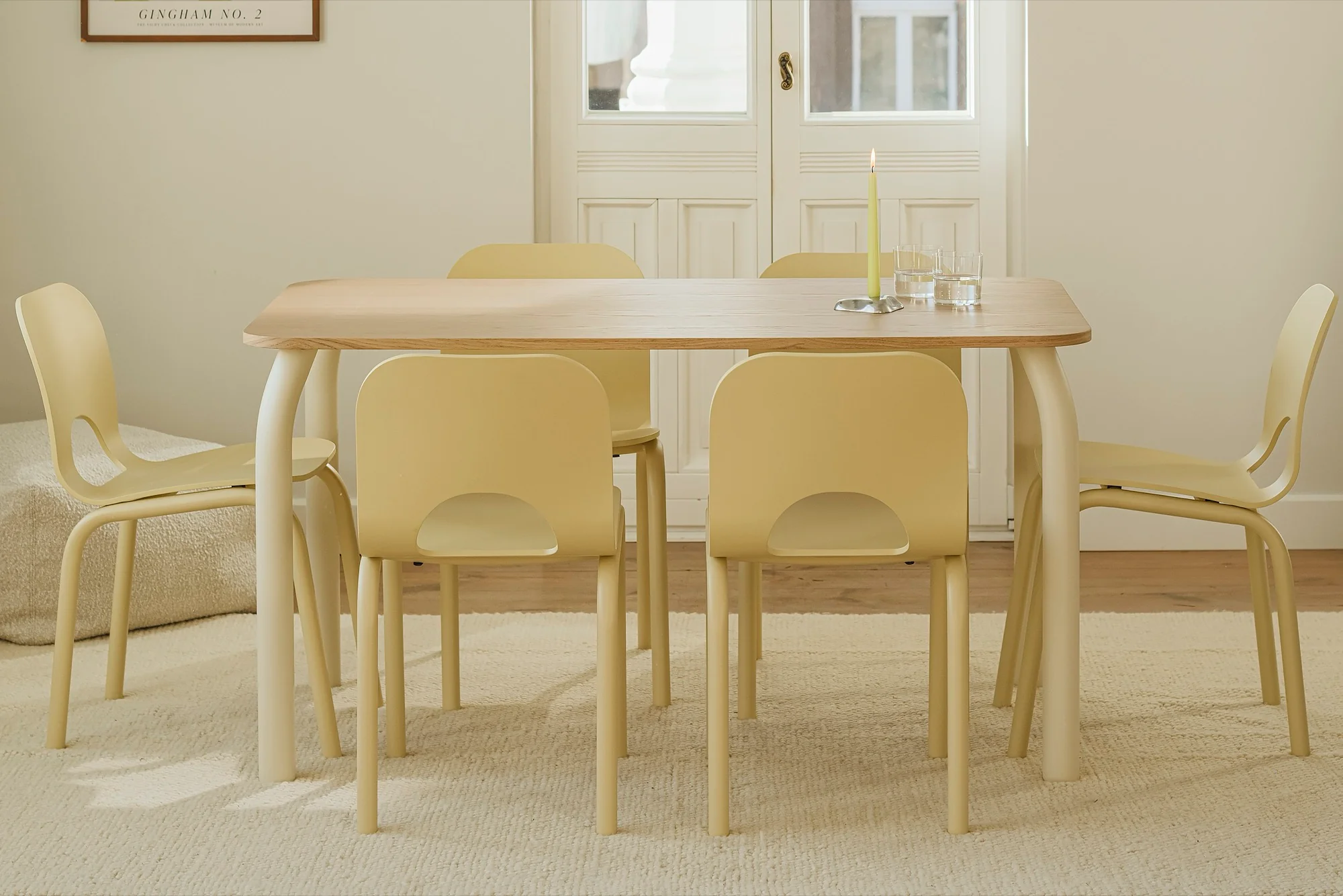 Table Meko - Grand - Oak Top/Piazza Beige Legs - Image 5