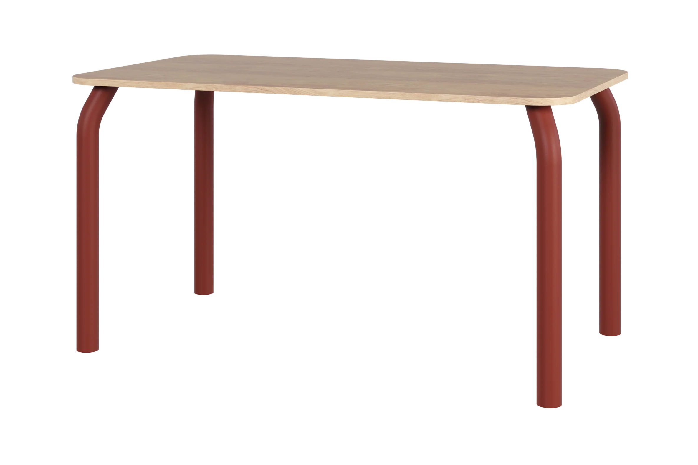 Table Meko - Grand - Oak Top/Auburn Red Legs - Image 5