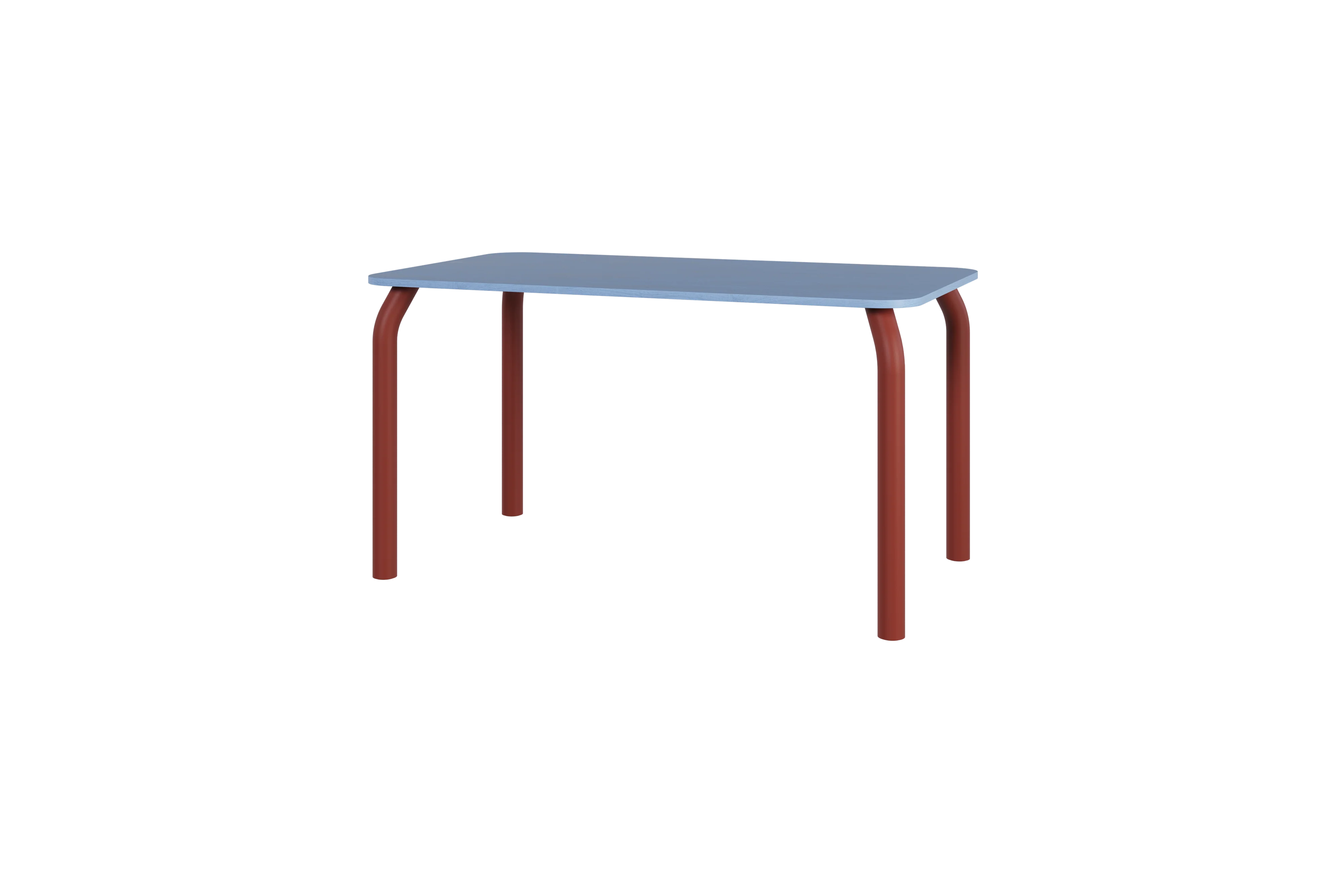 Table Meko - Grand - Frosty Blue Top/Auburn Red Legs - Image 5