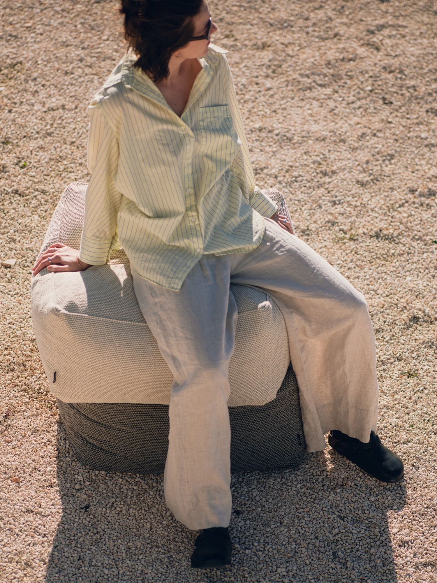 Pouf Keno D'Extérieur - Milk Beige - Image 5