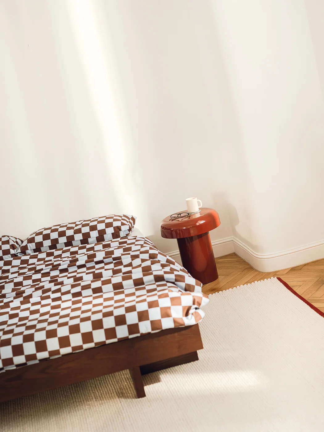 Housse De Couette Plu - Baby Blue & Cocoa Brown - Image 3