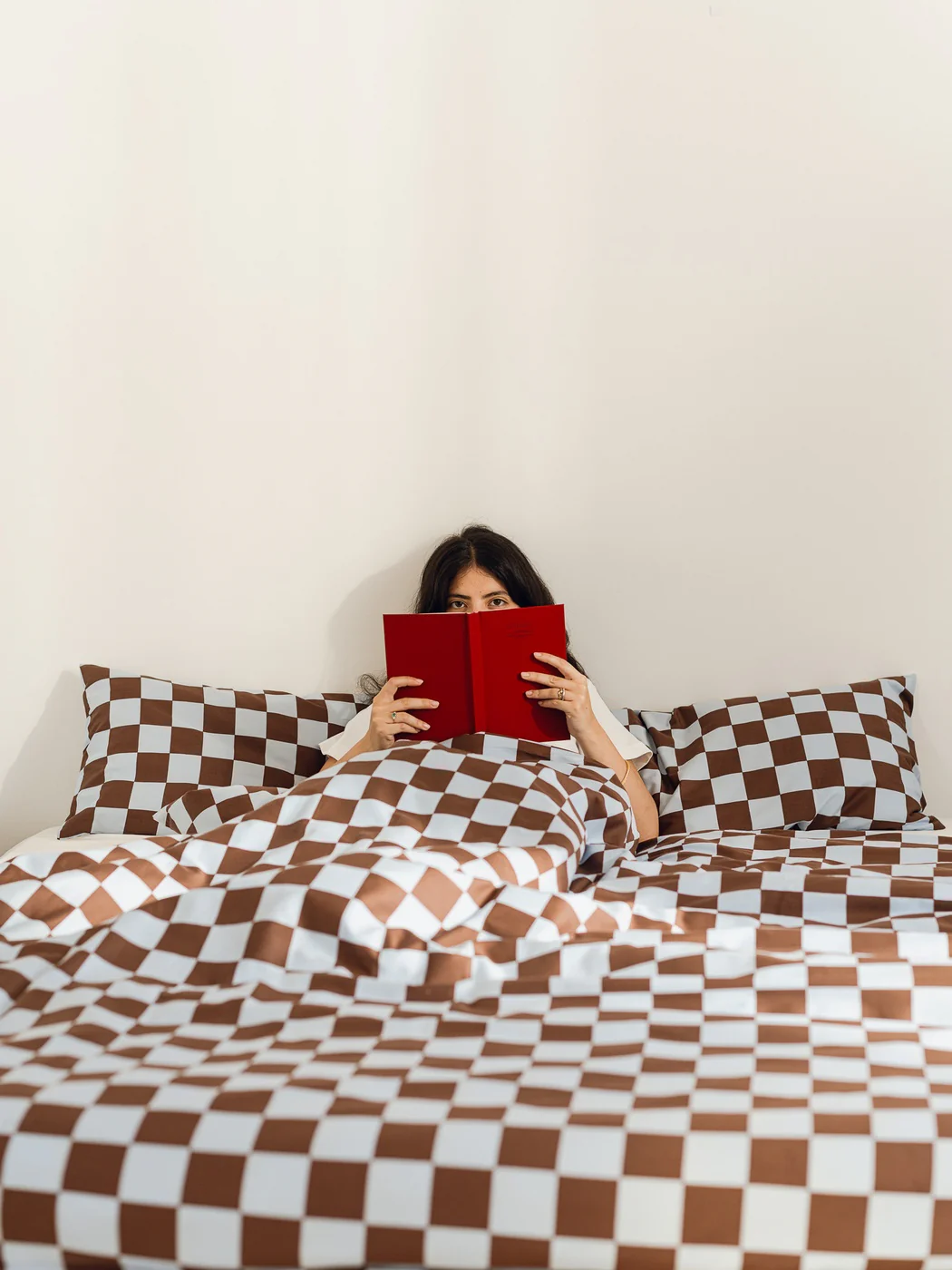 Housse De Couette Plu - Baby Blue & Cocoa Brown - Image 4